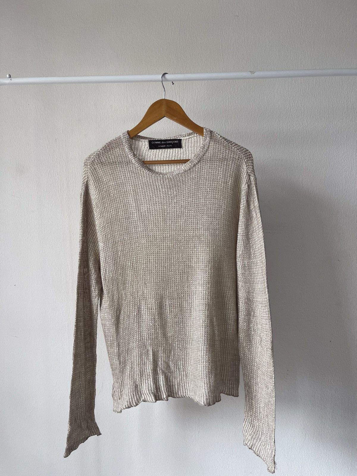 Comme des Garcons Homme × Comme des Garcons Homme Plus × Rei Kawakubo AD1996 Comme Des Garcons Homme Plus Linen Silk Knit Size US M / EU 48-50 / 2 - 3 Thumbnail