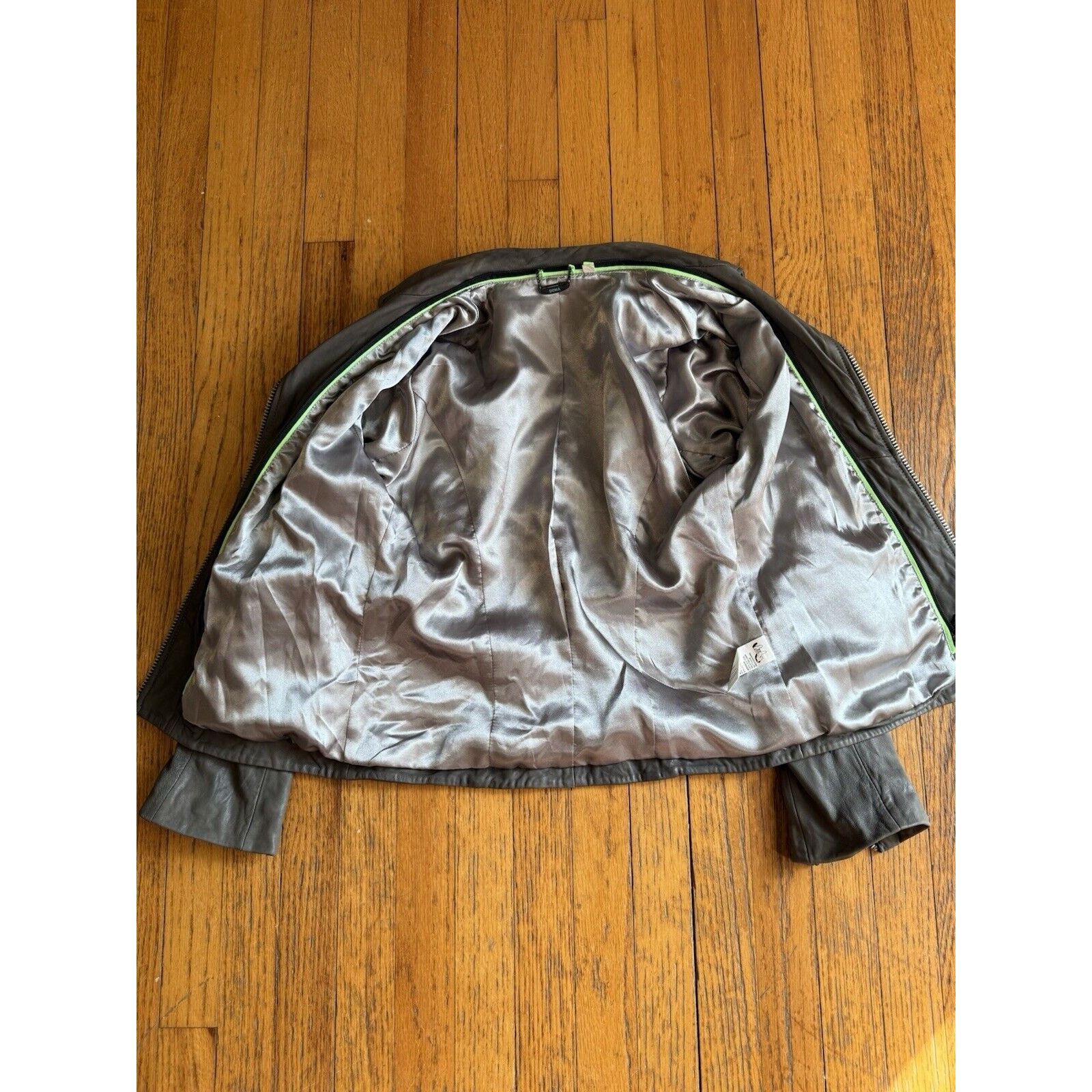 Other Doma Jacket Lamb Leather Gray Moto Biker Womens Large Size L / US 10 / IT 46 - 14 Thumbnail