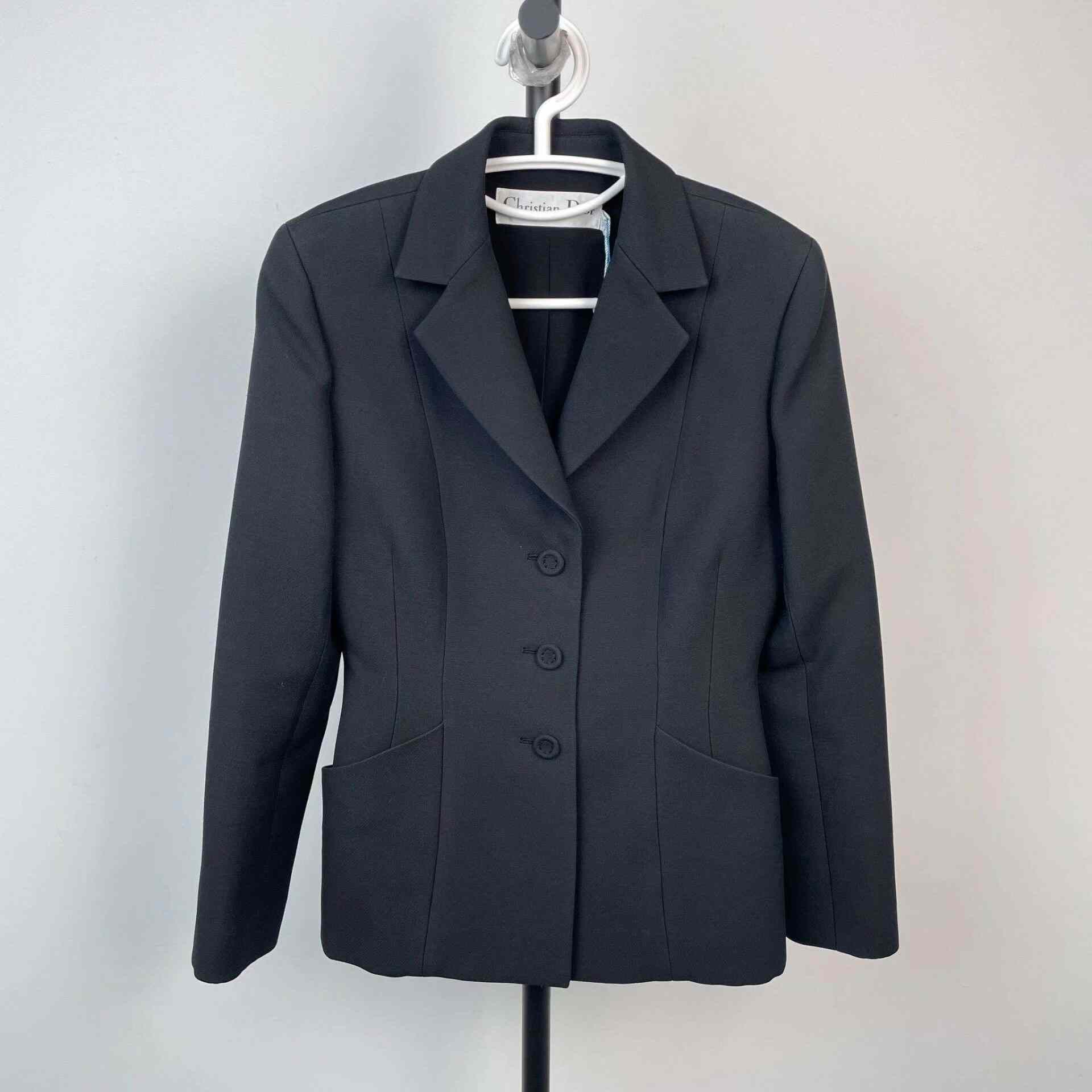 Dior Dior Wool Black Jacket 36 Women Size S / US 4 / IT 40 - 1 Thumbnail