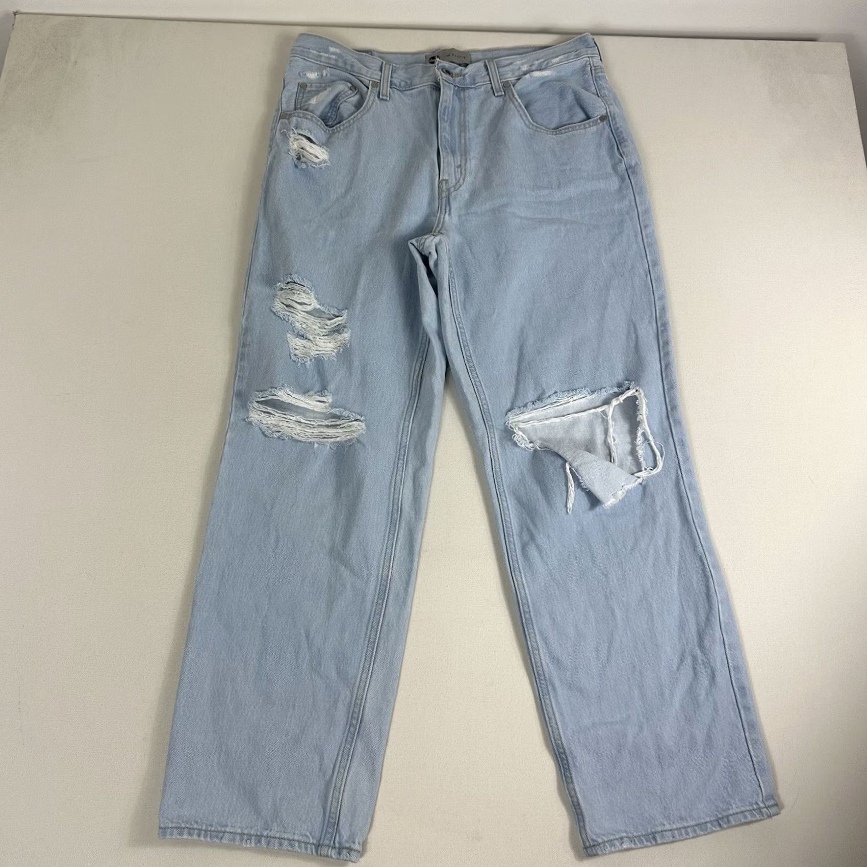 Levi's Levi's SilverTab '94 Baggy Skater Jeans Mens 32x30 Light Distressed 100% Cotton Blue Denim Shirt? Size US 32 / EU 48 - 2 Thumbnail