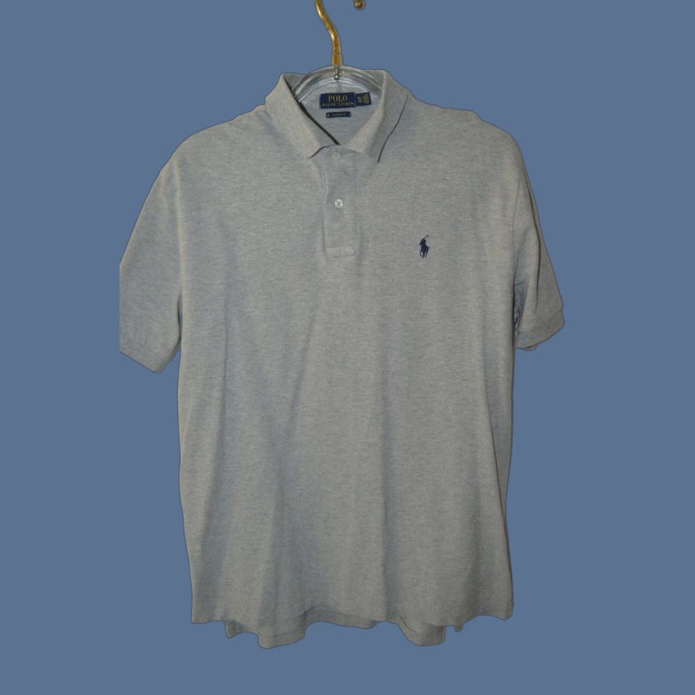 Ralph Lauren Ralph Lauren Polo Shirt Polo Mens XL Gray Cotton Short Sleeve Embroidered Pony Logo Classic All Seasons Polo SS Shirt Size US XL / EU 56 / 4 - 1 Thumbnail