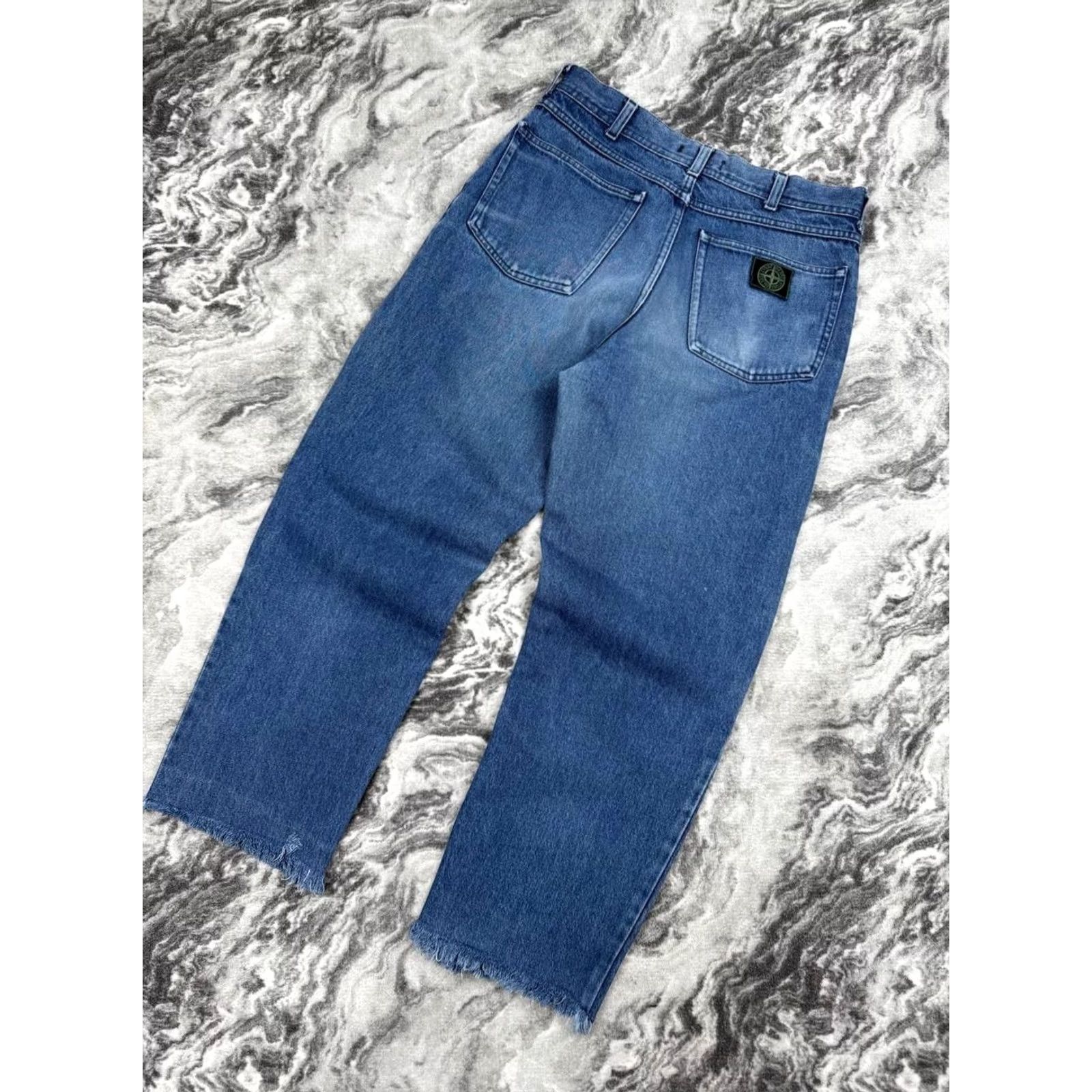 Stone Island VINTAGE Stone Island Denim Baggy Jeans 90s Archive Men Size 48 Blue Stone Island Jeans 90s Mens Jeans Regular 5-Pocket Design Inseam 30 in Size US 32 / EU 48 - 2 Thumbnail