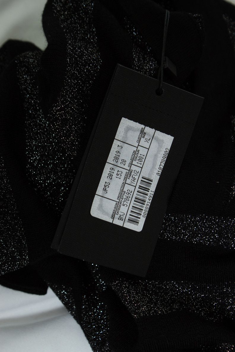 Saint Laurent Paris Saint Laurent, Metallic striped pull in black and silvery Size US XL / EU 56 / 4 - 7 Thumbnail