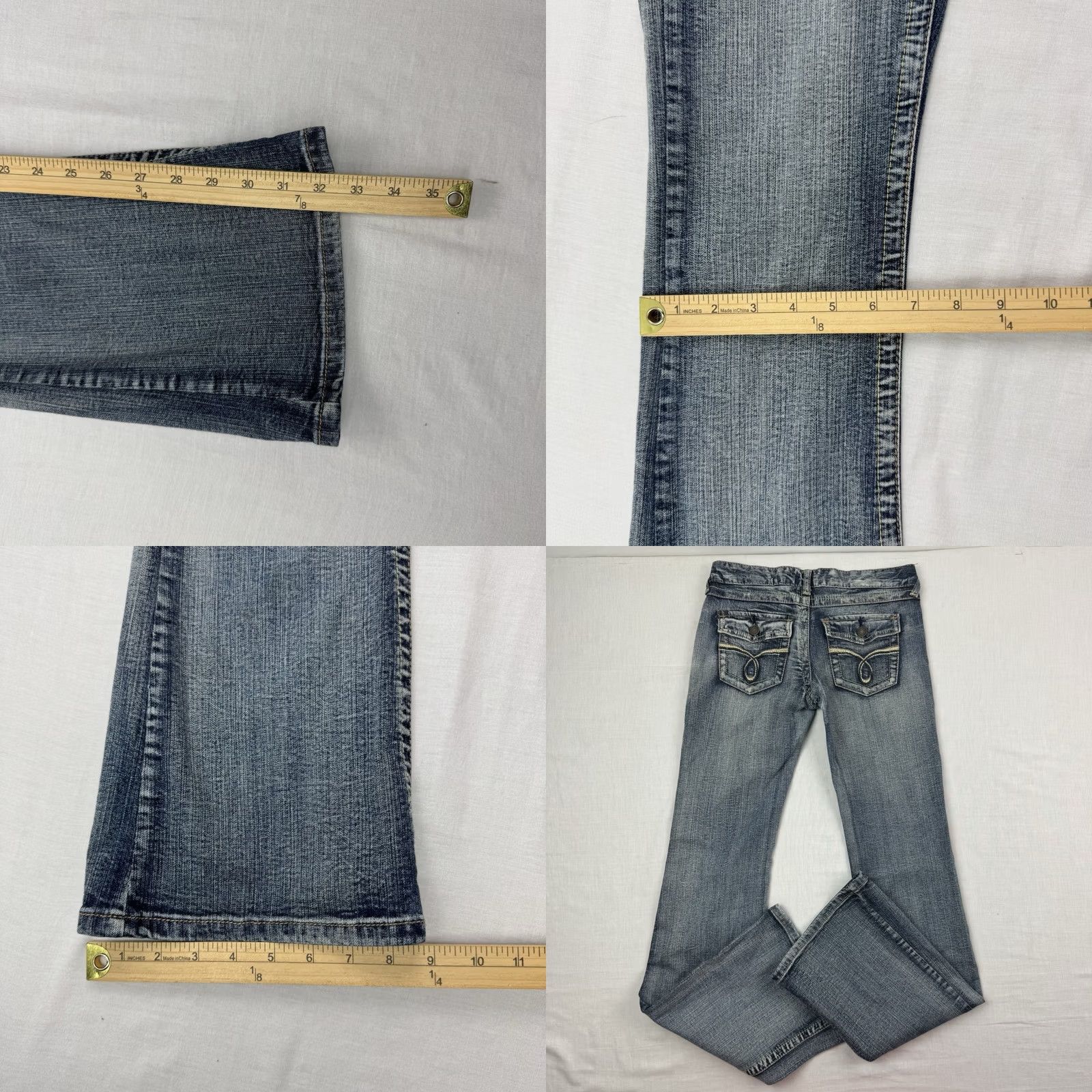 Vintage VINTAGE Rue 21 Jeans Womens Size 0 Bootcut Flare Hipster 90s Y2K Punk Blue Denim Cotton Spandex Inseam 32 Size 42" / US 20 - 9 Thumbnail