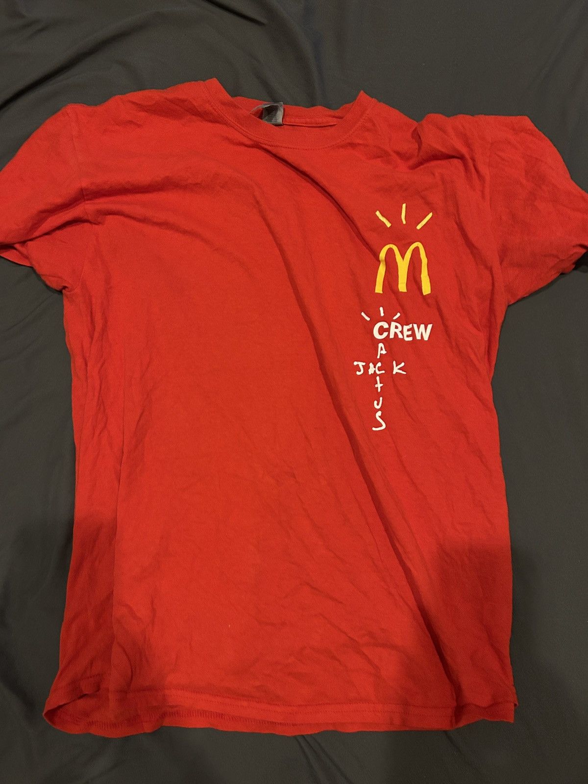 Travis Scott Travis Scott , Cactus Jack x McDonalds Employee T-shirt |  Grailed