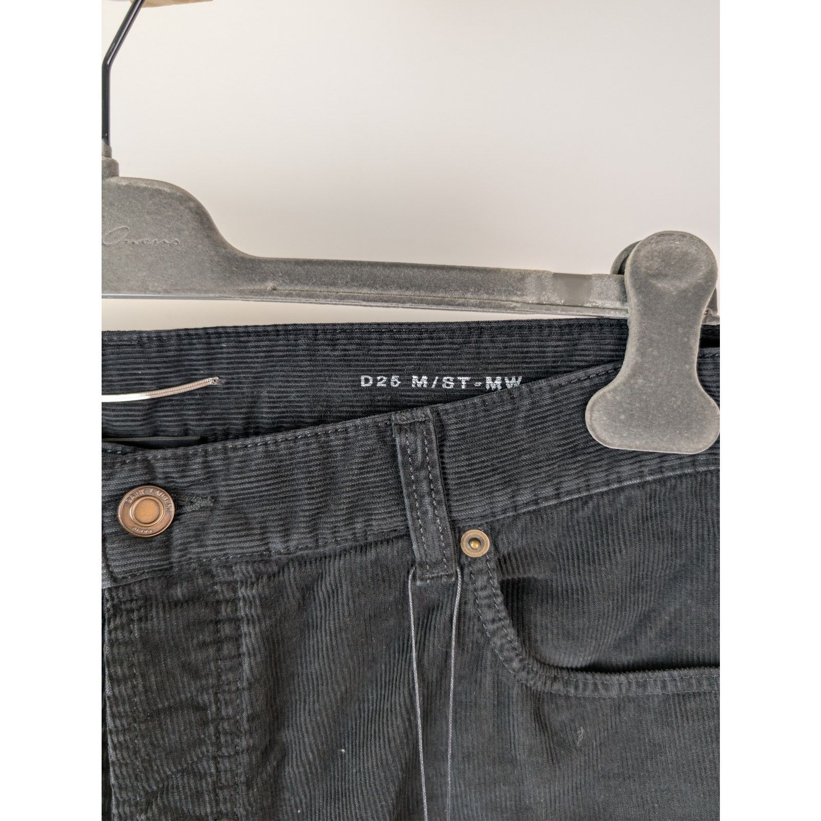 Saint Laurent Paris o1rshd1 Relaxed Straight Corduroy Denim Jeans Spring Black Size US 36 / EU 52 - 8 Thumbnail