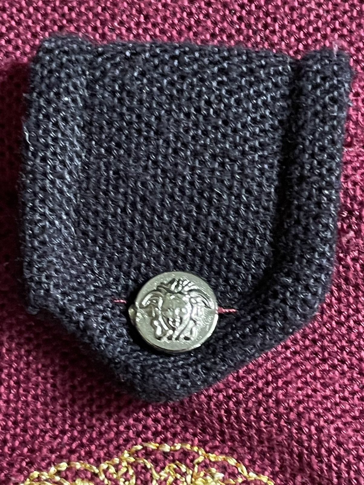 Versace × Versace Jeans Couture × Vintage Vintage Versace Jeans Couture Polo Medusa Logo 1/4 Zip Tee Size US XL / EU 56 / 4 - 6 Thumbnail