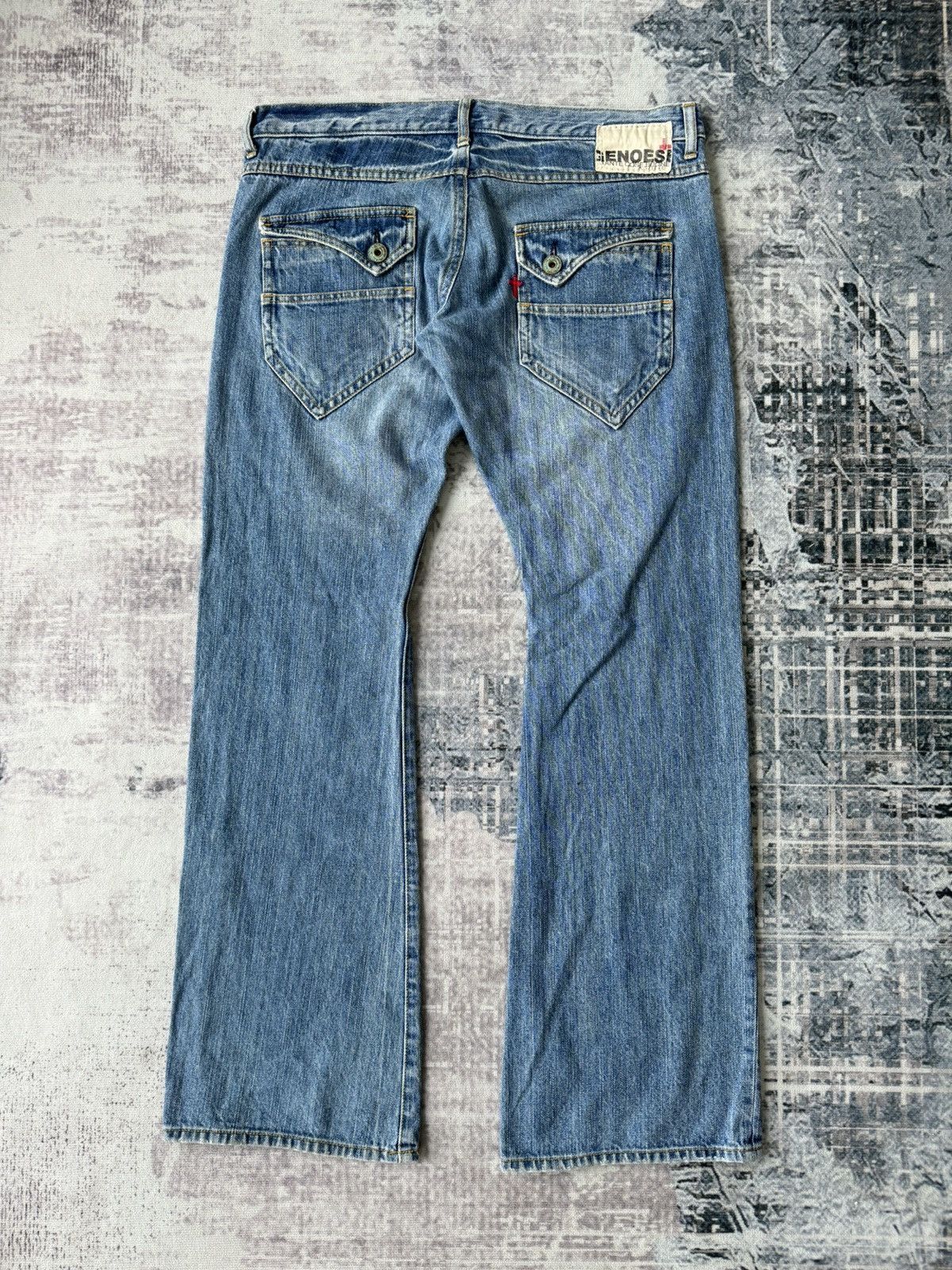 Japanese Brand × Tornado Mart × Vintage Vintage Geneose Super Flared Distressed Denim / GOA Style Size US 37 - 5 Thumbnail