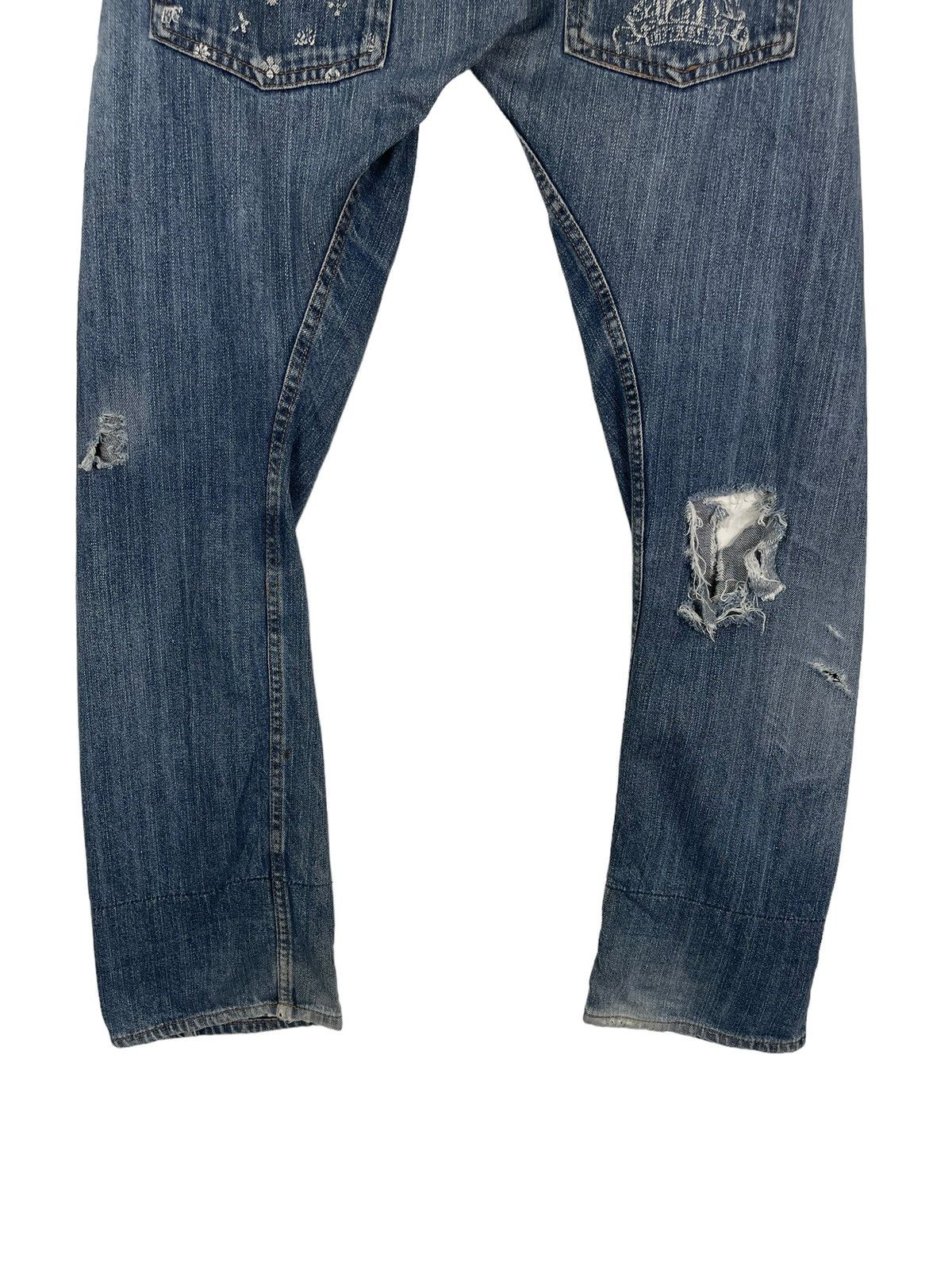 Japanese Brand RIMASTER RIPPED DENIM JEANS Size US 30 / EU 46 - 9 Thumbnail