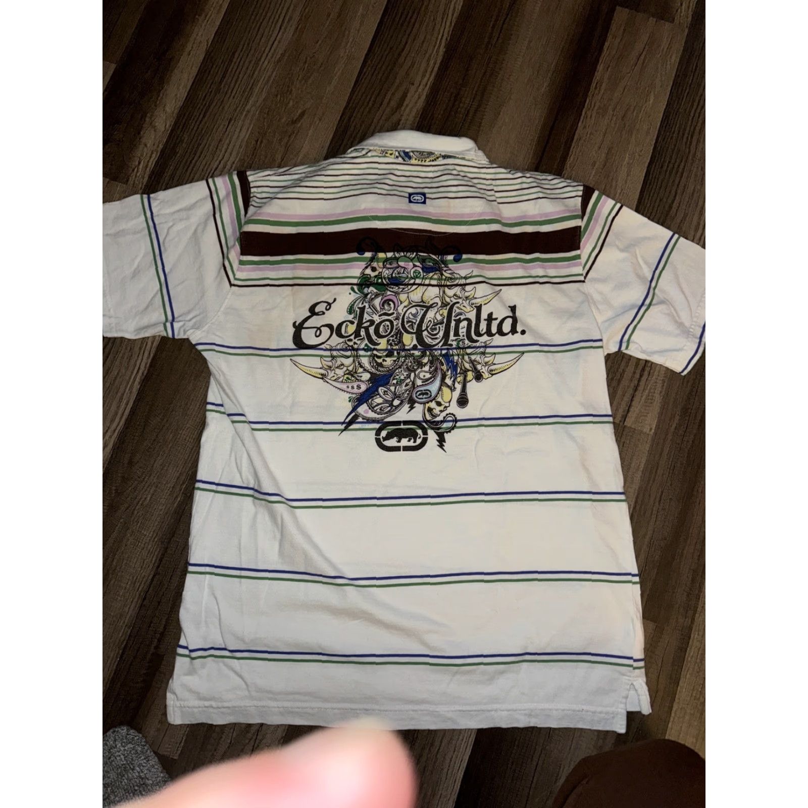 Ecko Unltd. VINTAGE Ecko Unltd Polo Shirt Stripes White M Mens Polo Shirt Medium 20.5x25.5 Size US M / EU 48-50 / 2 - 5 Thumbnail