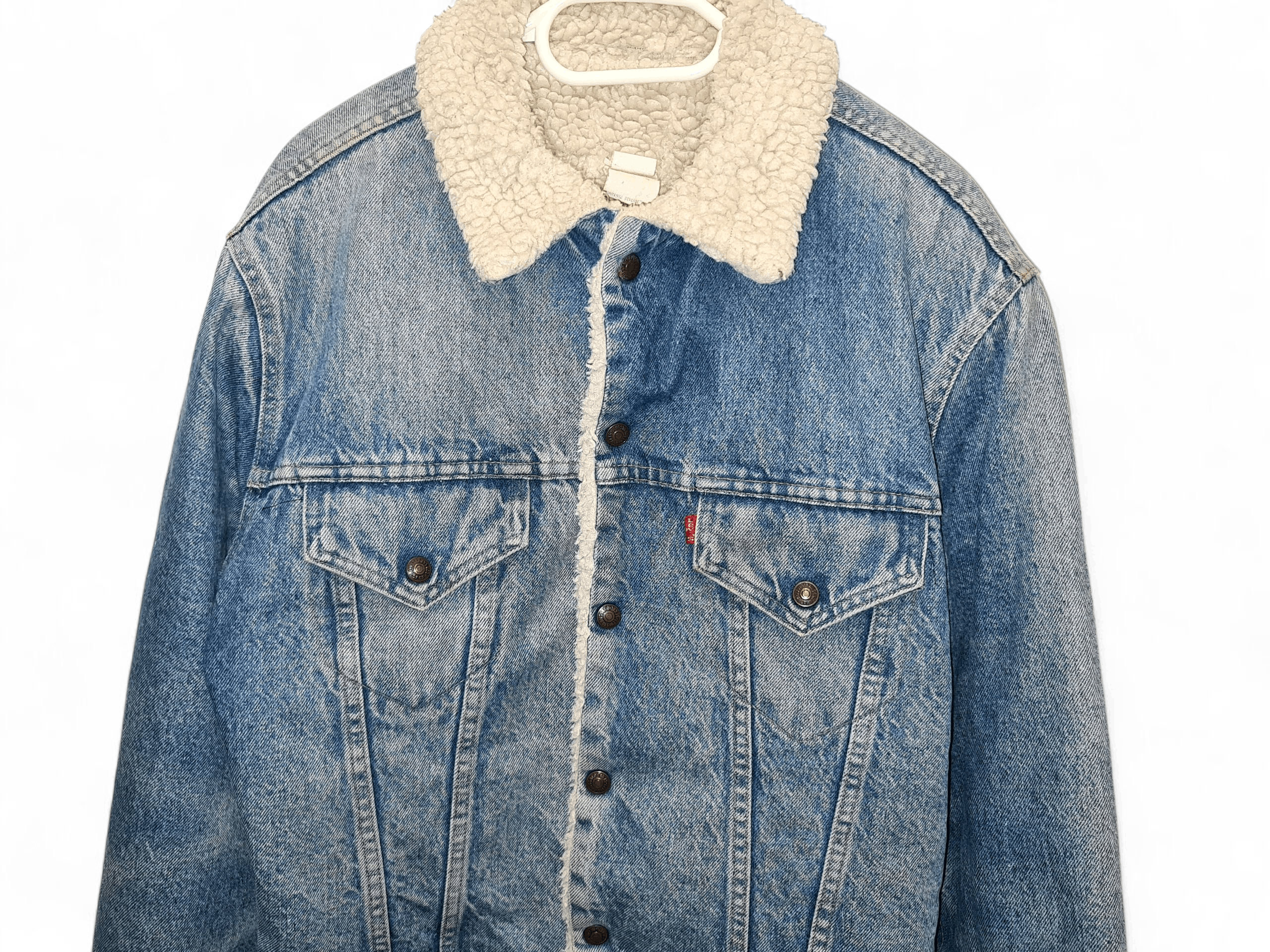 Levi's Vintage Clothing 90s RARE VINTAGE LEVIS SHERPA TRUCKER JACKET made in USA Size US L / EU 52-54 / 3 - 2 Thumbnail