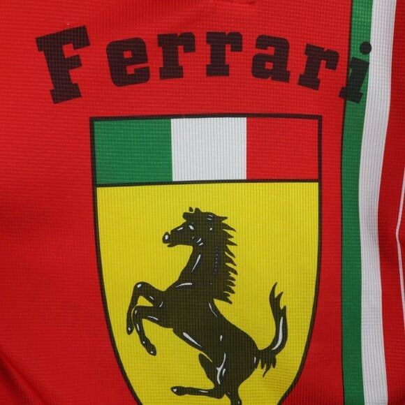 Ferrari × Vintage Vintage 90s Ferrari Racing All Over Print Collared Polo Size US L / EU 52-54 / 3 - 5 Thumbnail
