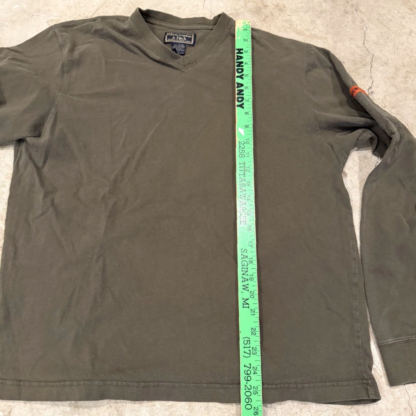 Abercrombie & Fitch VINTAGE Abercrombie & Fitch Shirt M Army Green Logo V Neck T-Shirt Men 90s Retro Military Size US M / EU 48-50 / 2 - 6 Thumbnail