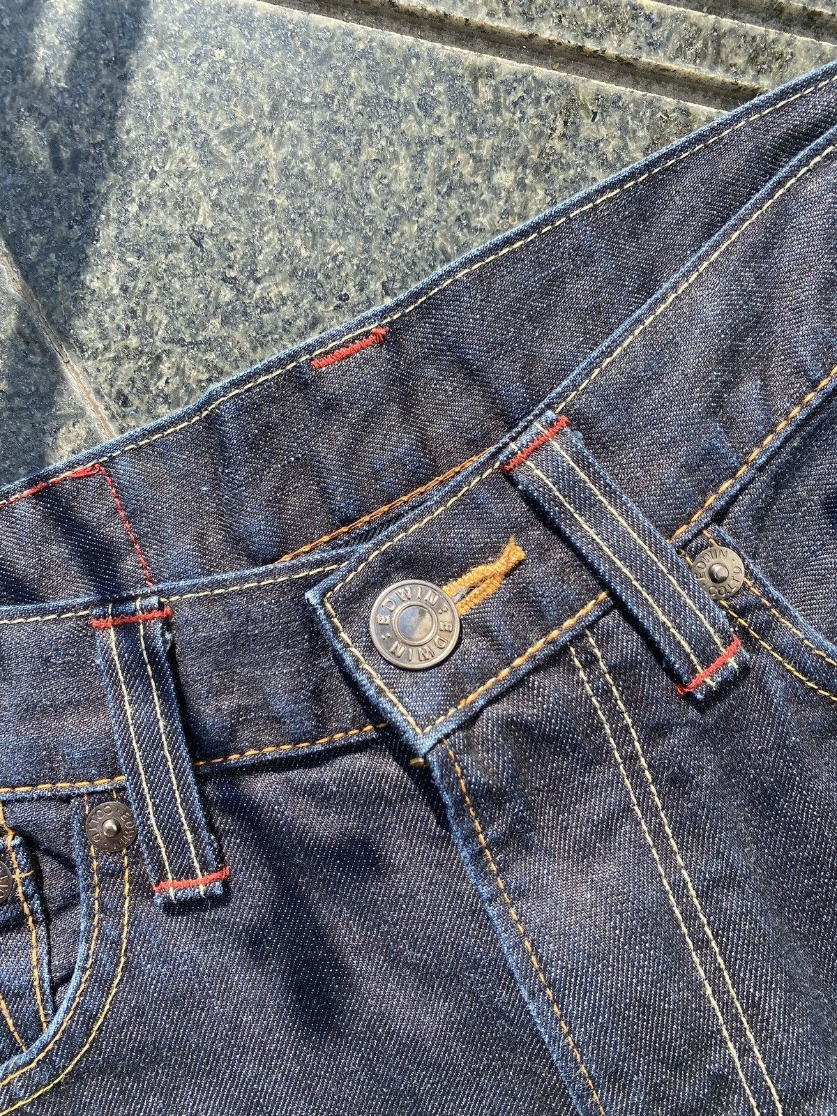 Edwin × Vintage 90’s EDWIN RARE POCKET LOGO RETRO JAPANESE Y2K BRAND DENIM Size US 32 / EU 48 - 5 Thumbnail