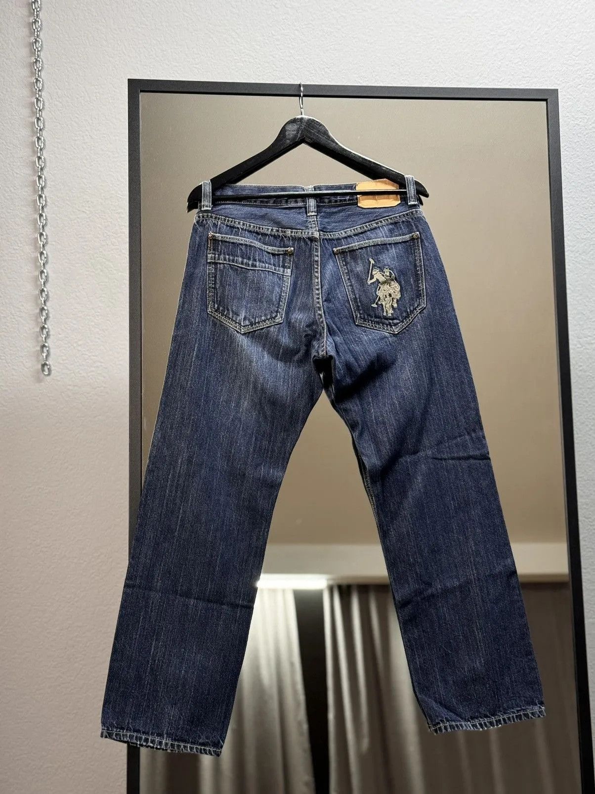 Polo Ralph Lauren 👉 Vintage Polo Ralph Lauren Jeans Denim Baggy Pants Armani Size US 32 / EU 48 - 6 Thumbnail