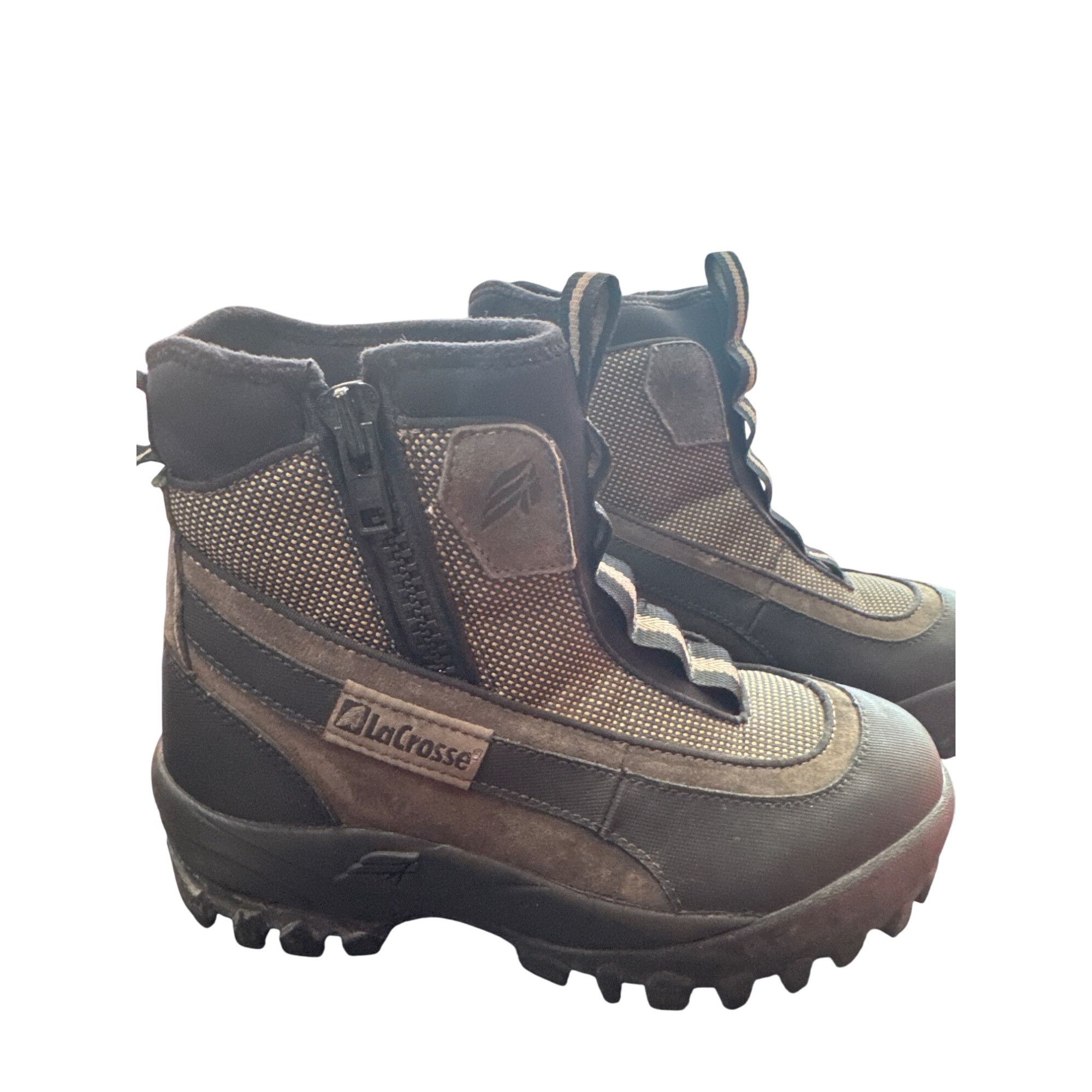 Other LaCrosse Womens brown black leather ankle winter Boots Size Size US 7 / IT 37 - 13 Thumbnail