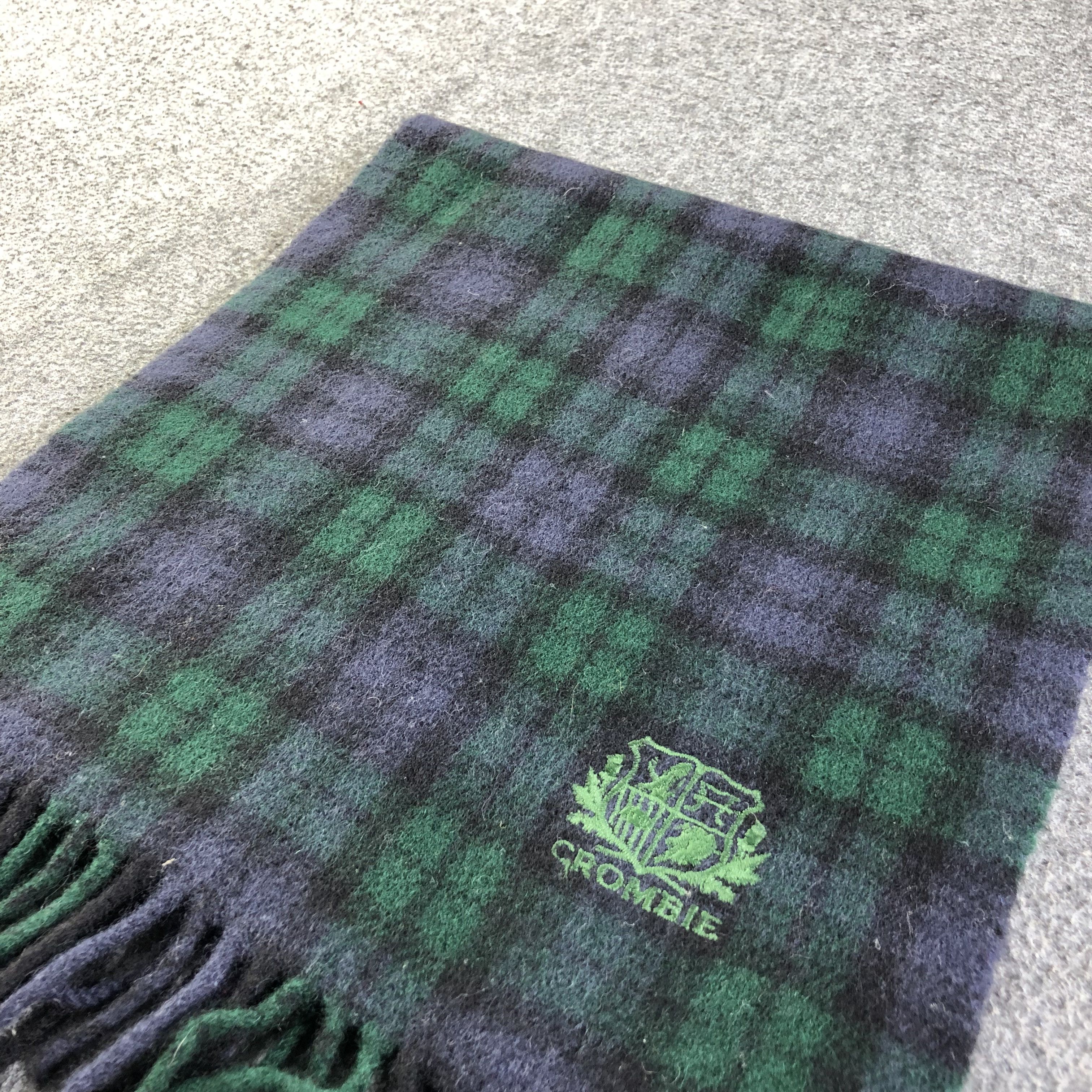Crombie Crombie Tartan Wool Scarf Muffler V1272 Size ONE SIZE - 3 Thumbnail