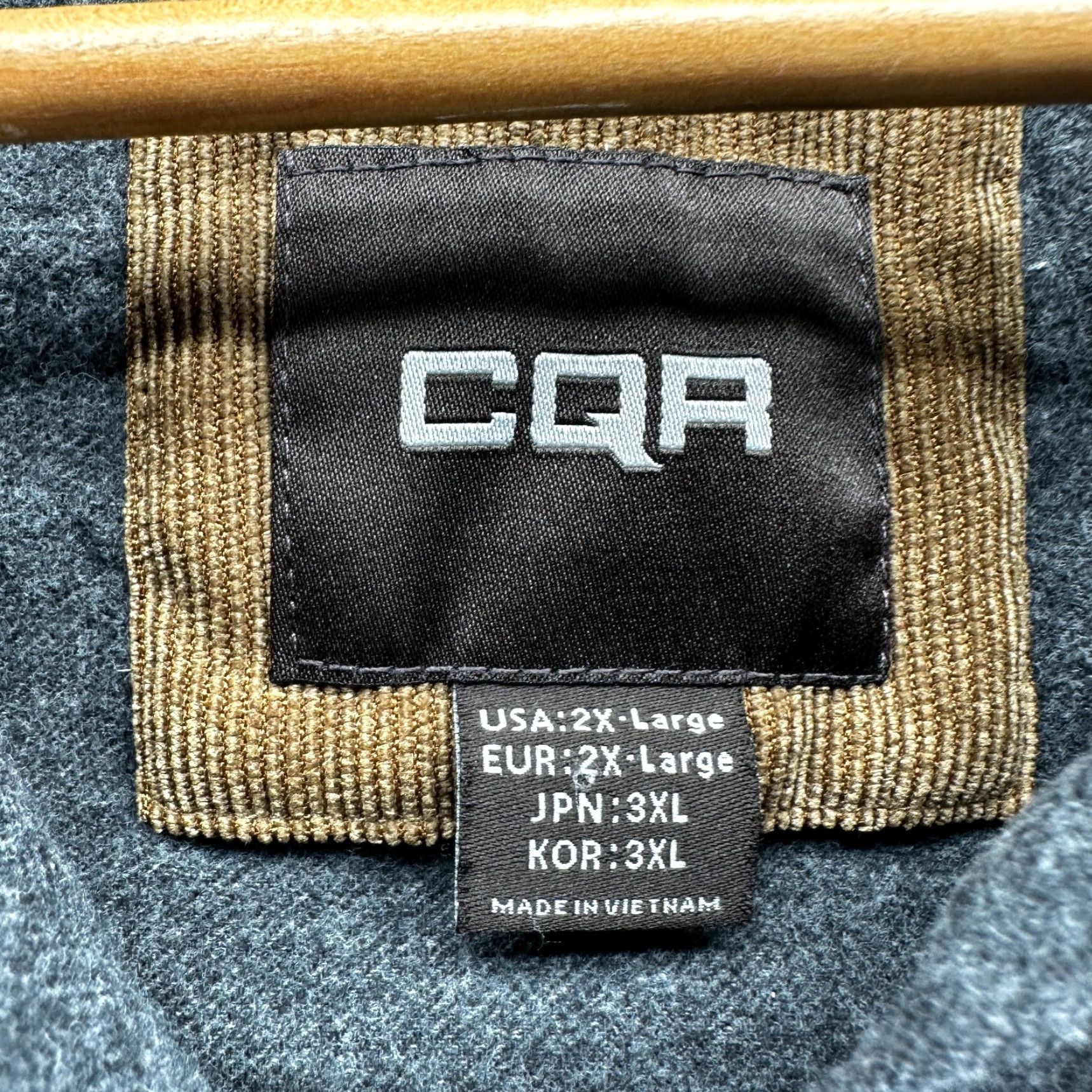 Vintage CQR Button-Up Shirt Gray Men's 2XL Long Sleeve Collared Cotton Pockets Size US XXL / EU 58 / 5 - 6 Thumbnail