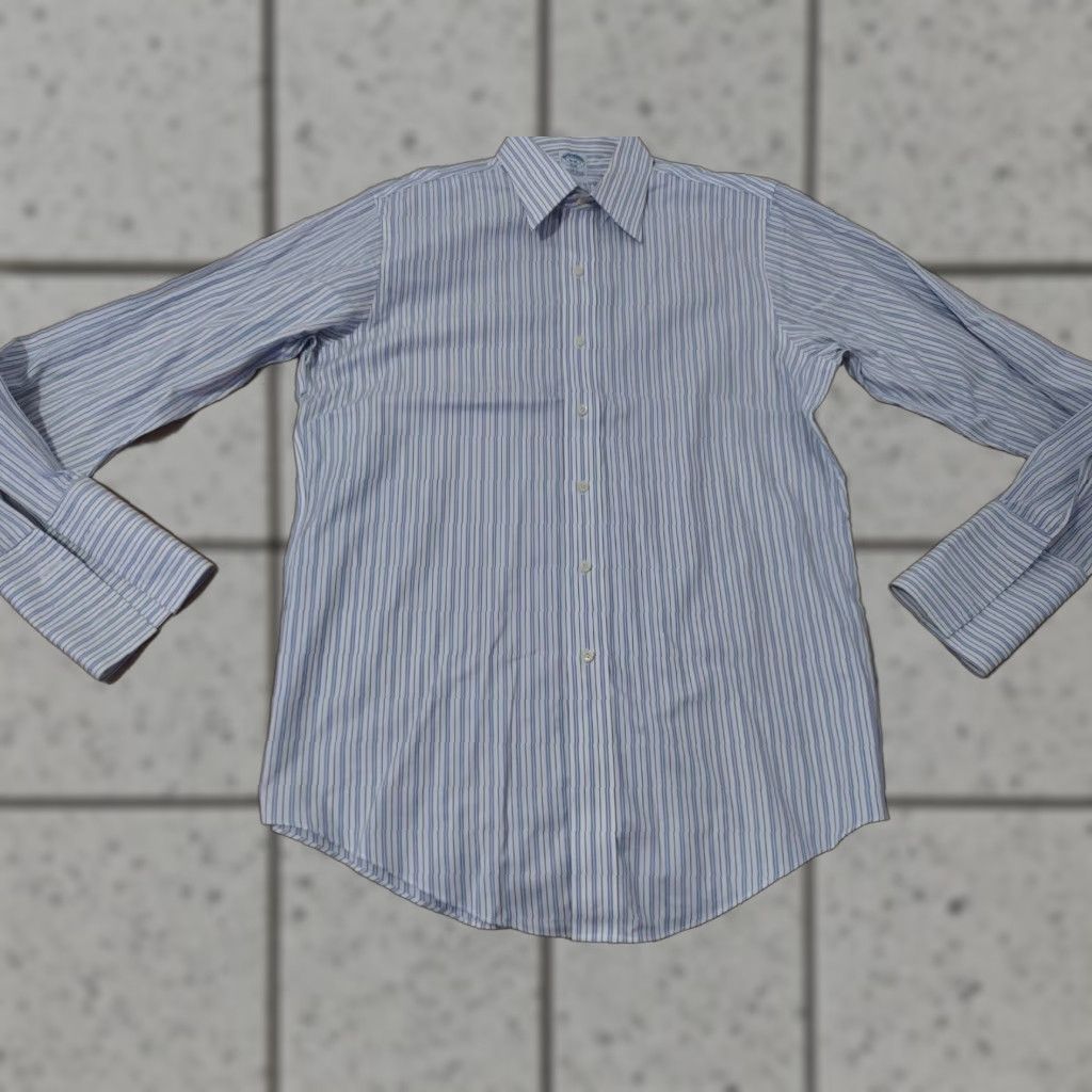 Brooks Brothers **Mens Brooks Brothers 16 35 Blue Cotton Dress Shirt** User: **Brooks Brothers Mens 16 35 Blue Cotton Dress Shirt** Size 42R - 1 Thumbnail