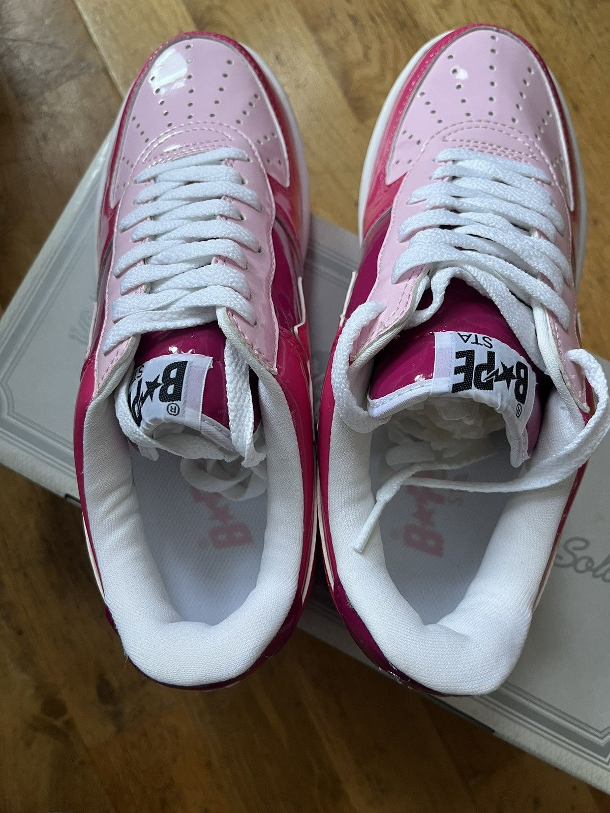 Bape Bape a bathing ape bapesta fs-001 2006 pink camo brand new Size US 6.5 / EU 39-40 - 7 Thumbnail