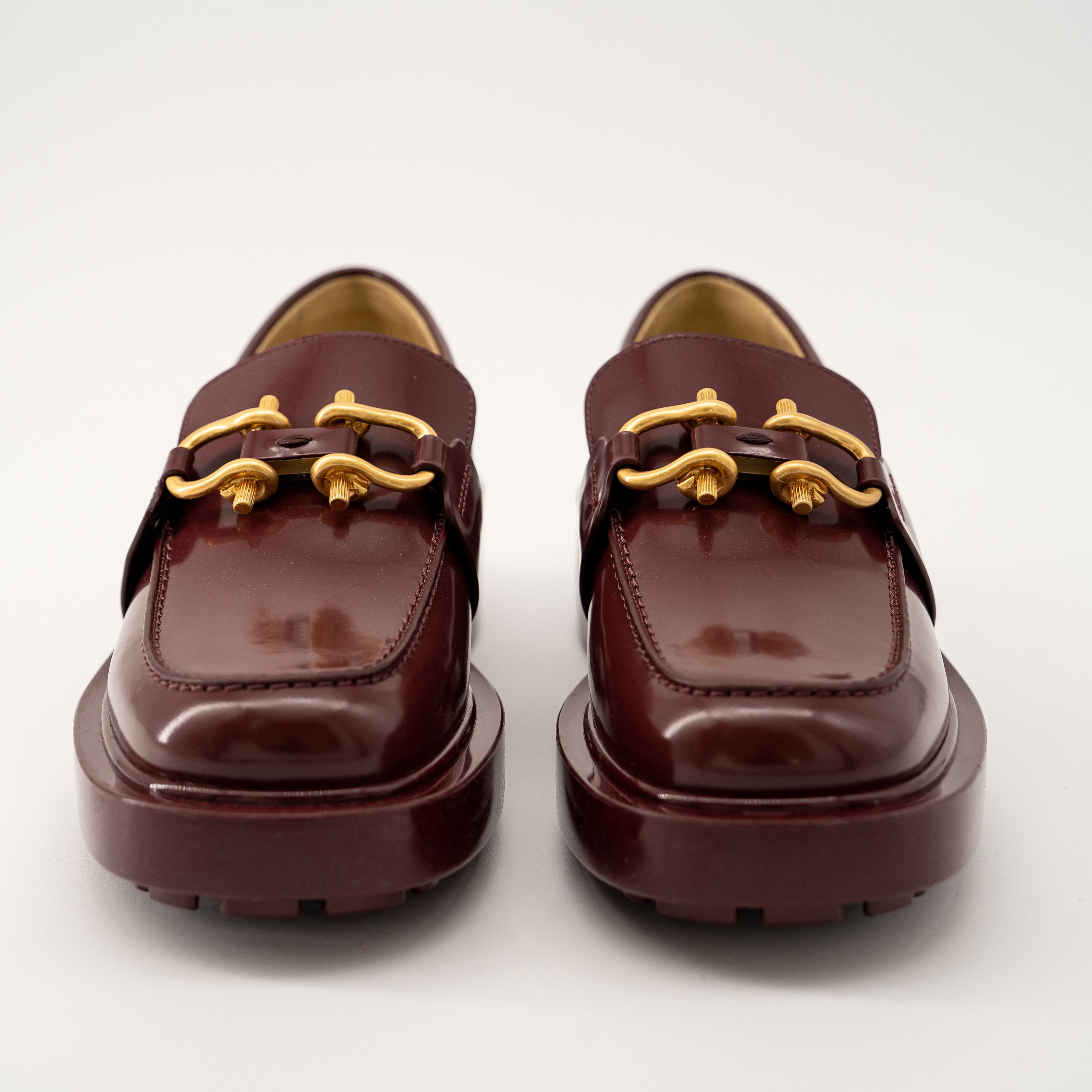 Bottega Veneta 40 10 us Bottega Veneta Monsieur Chunky Loafers Burgundy Size US 10 / IT 40 - 3 Thumbnail