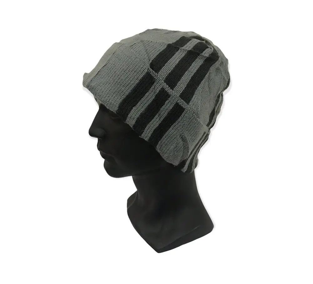 Japanese Brand Japanese Brand Stripe Beanie Hat Size ONE SIZE - 1 Thumbnail