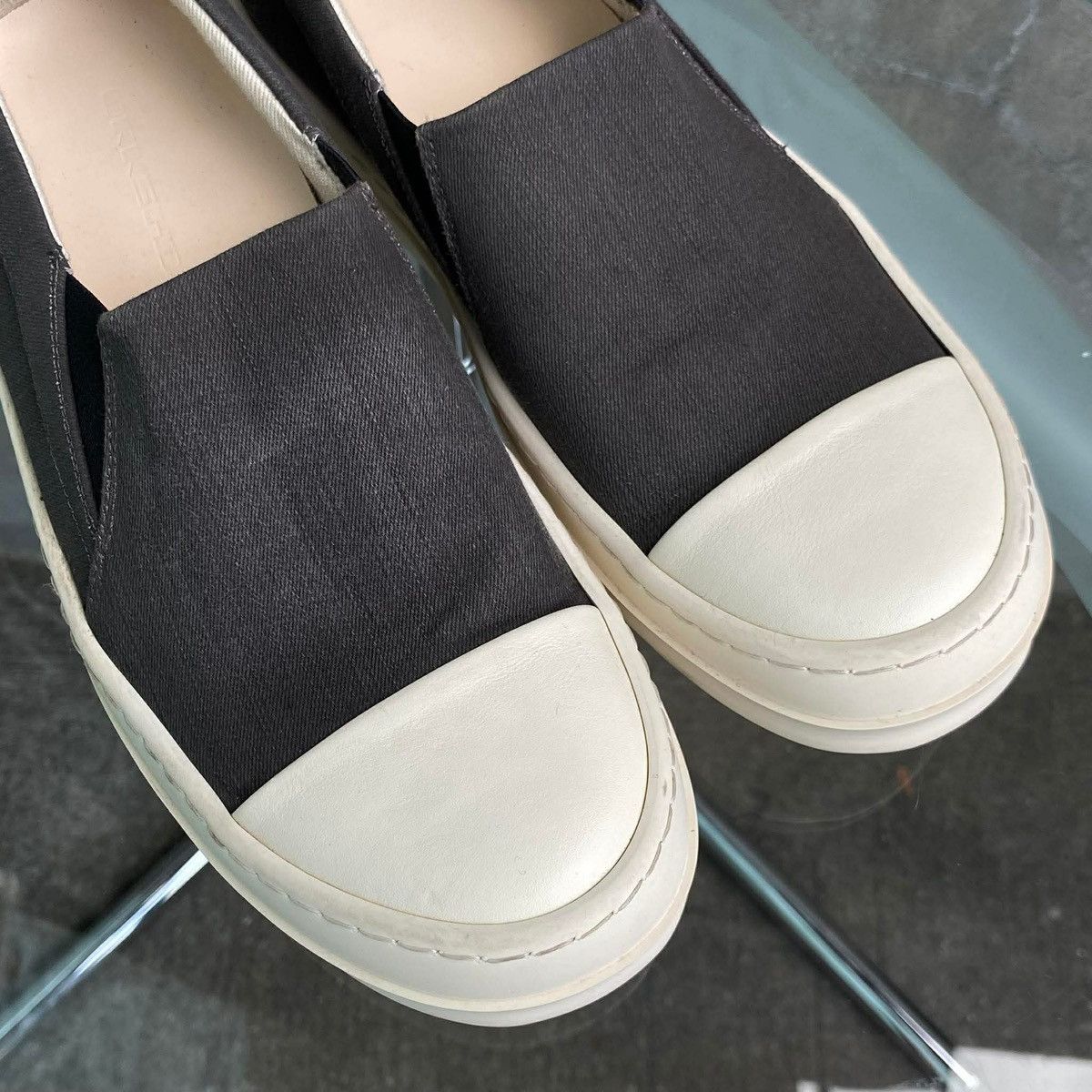 Rick Owens Drkshdw SS2022 ‘Fogachine’ Boat Slip On Sneaker Size US 5 / EU 37 - 2 Thumbnail