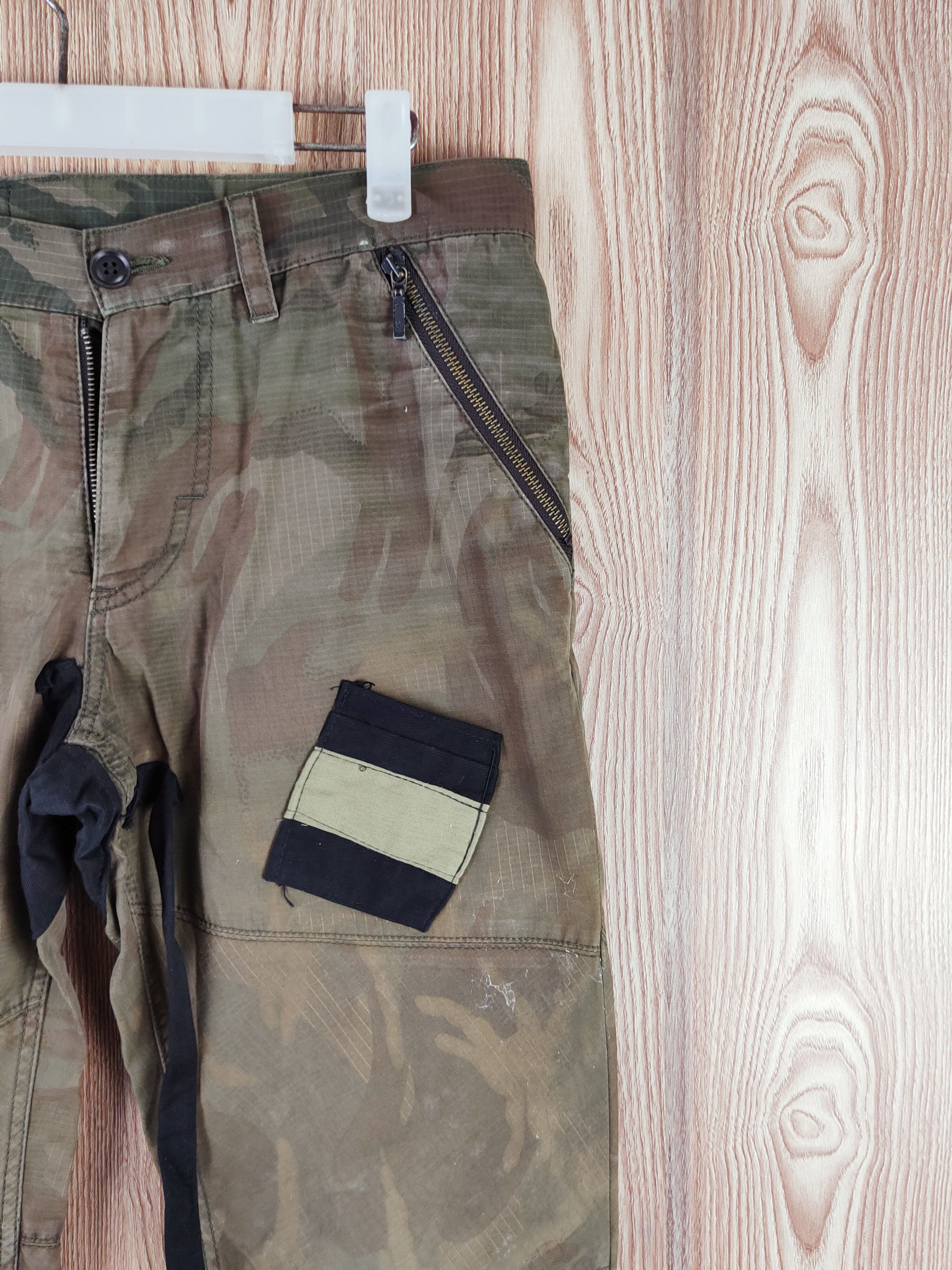 Japanese Brand Bexist Camo faded reworked patchwork vtg Cargo Pants #W015 Size US 32 / EU 48 - 5 Thumbnail