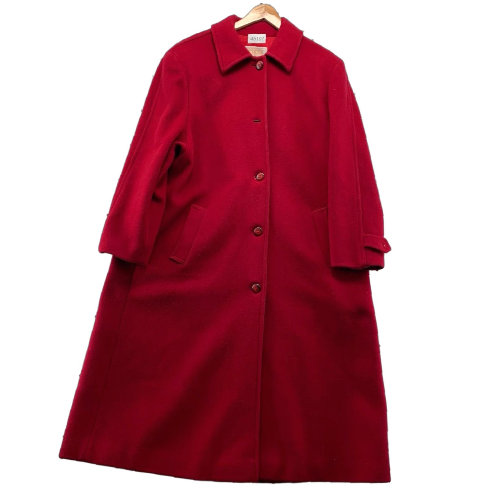 Pendleton VINTAGE Pendleton Wool Coat Womens Size 8 Long Red 70s Overcoat Usa 22.5x37 Size M / US 6-8 / IT 42-44 - 1 Thumbnail