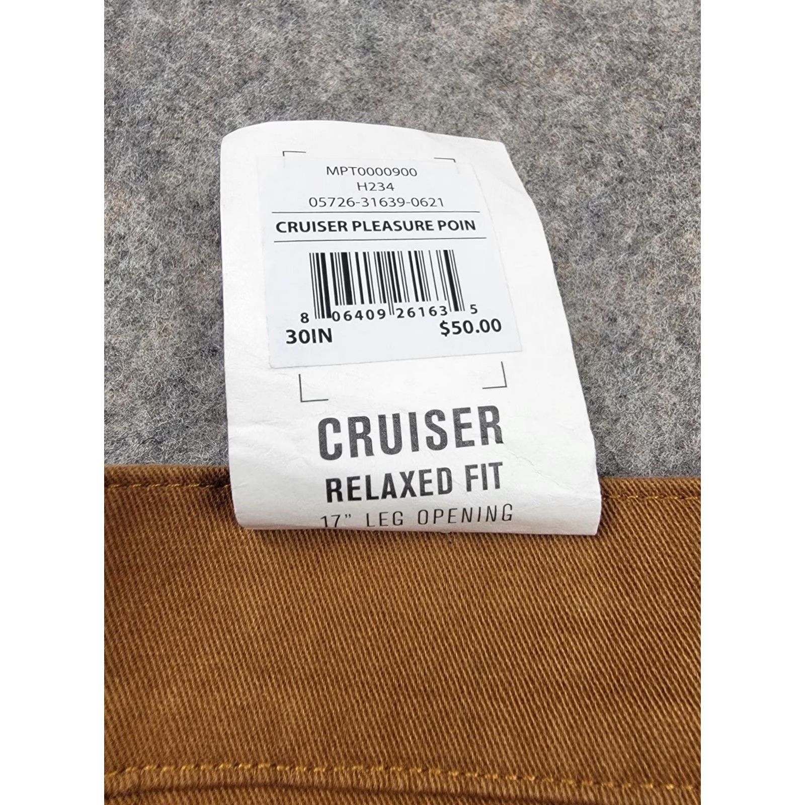 Hurley Hurley Pants Mens 30 Brown Relaxed Chino Tapered Leg 100% Cotton NWT Holiday Beach Casual Travel Front Zip Pocket Button Logo Size US 30 / EU 46 - 4 Thumbnail
