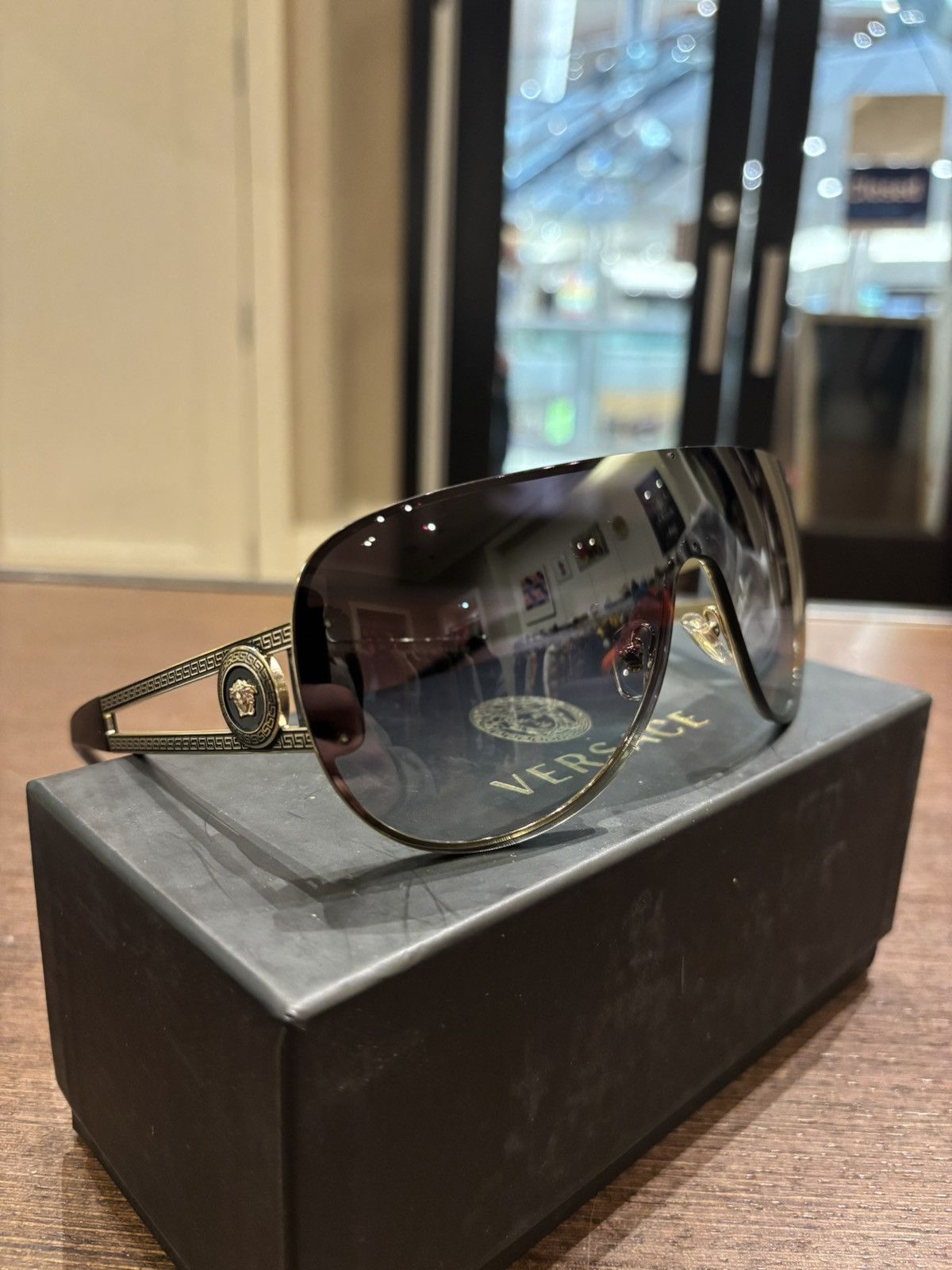 Versace Versace Gold Motif Sunglasses Size ONE SIZE - 1 Thumbnail