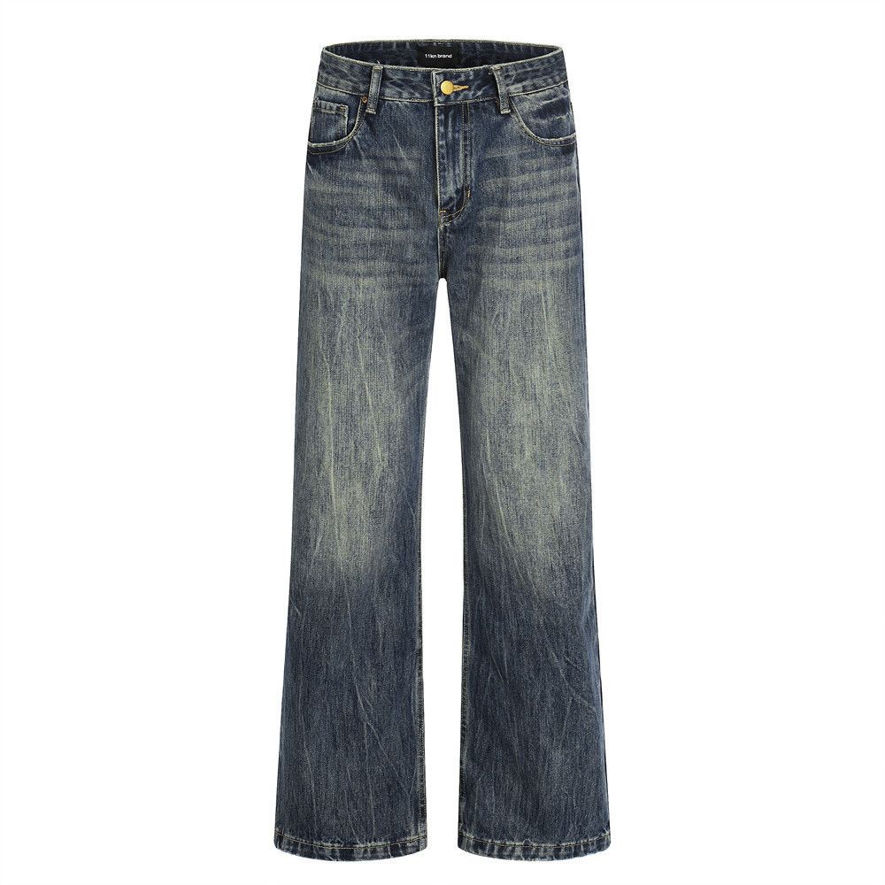 Vintage Retro male punk casual washed flared jeans Size US 32 / EU 48 - 1 Thumbnail