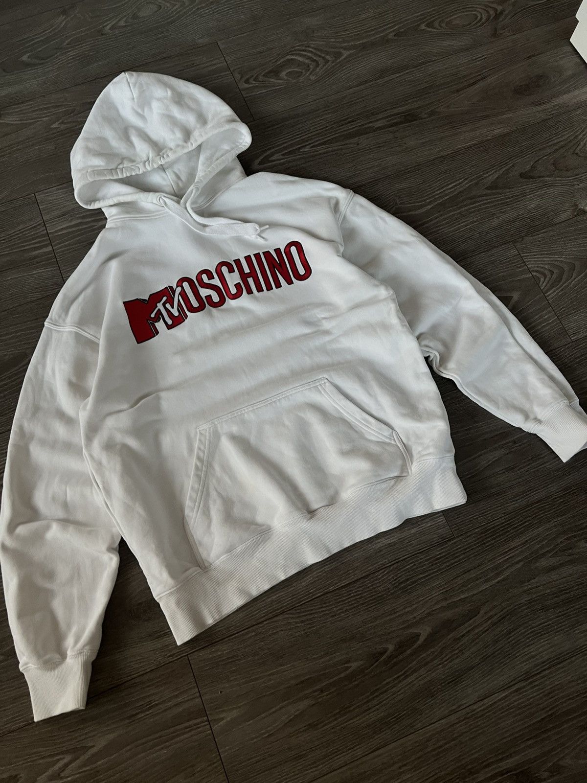 H&M × Moschino × Mtv ‼️Moschino x H&M x Mtv Big Knit Logo White Hoodie‼️ Size US S / EU 44-46 / 1 - 5 Thumbnail