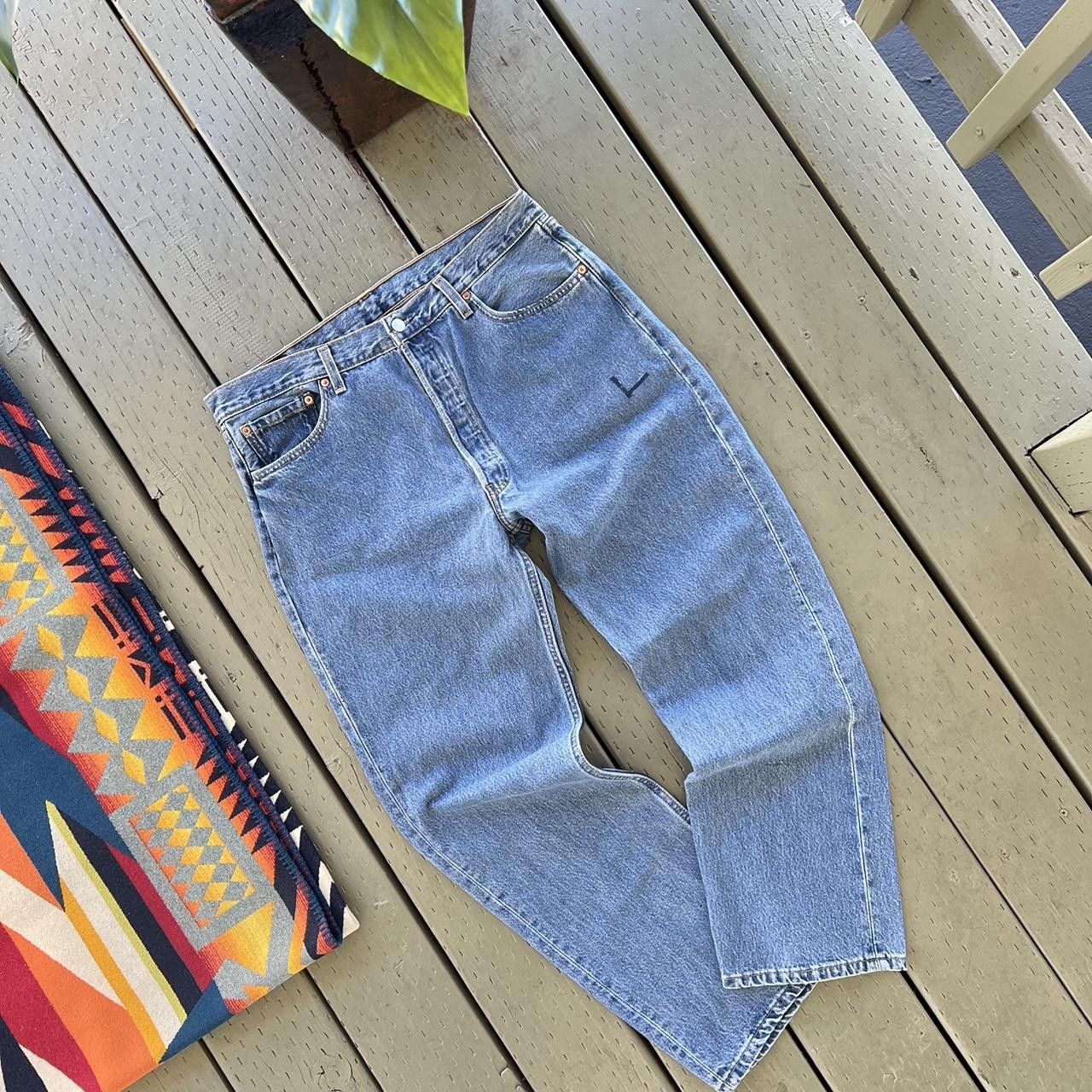 Levi's × Vintage Vintage Levis 501 Jeans Light Wash Levi's Denim Size US 34 / EU 50 - 2 Thumbnail