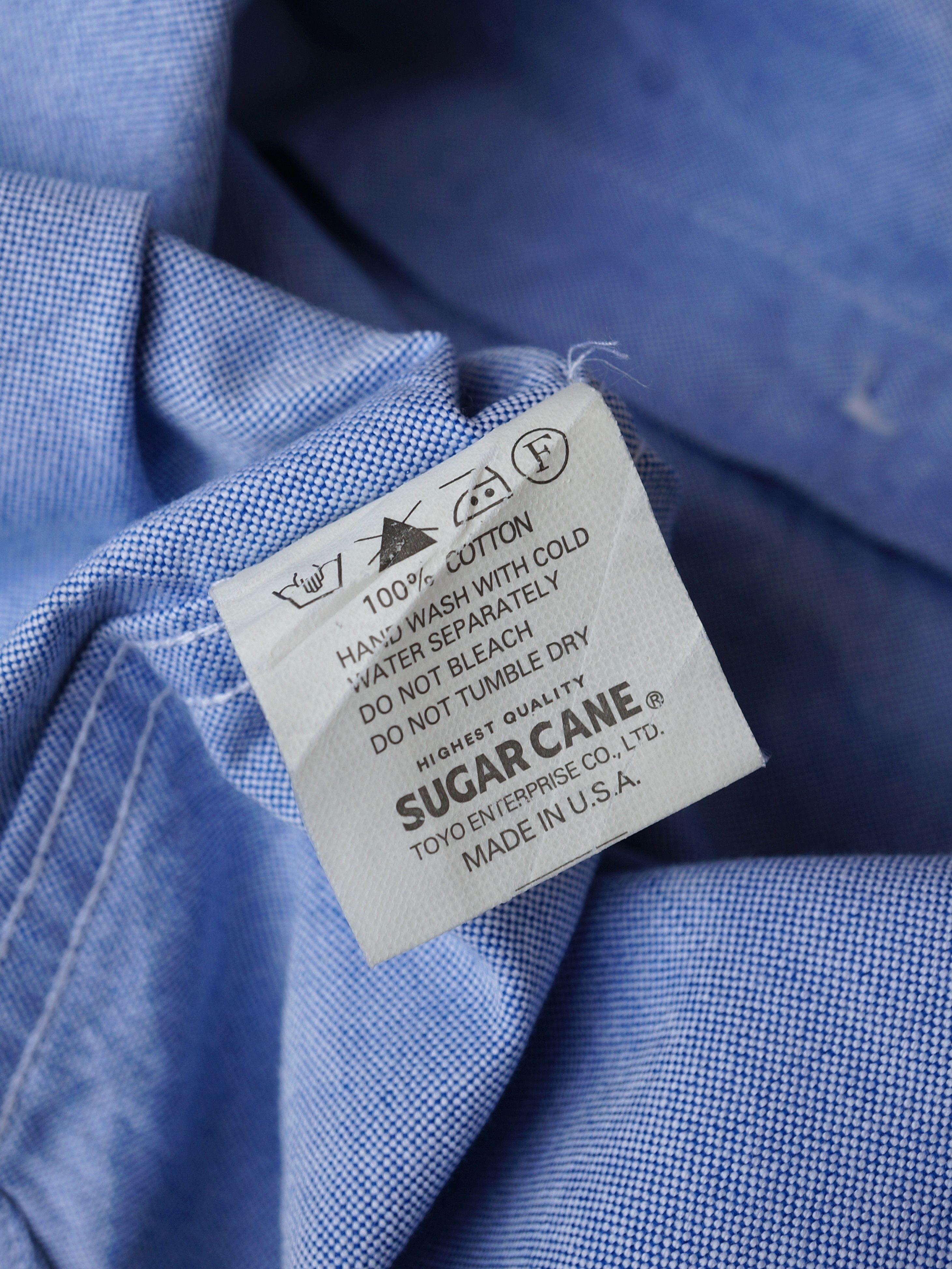 Sugar Cane × Toyo Enterprises SugarCane Blue Cotton Oxford Shirt Size US L / EU 52-54 / 3 - 6 Thumbnail