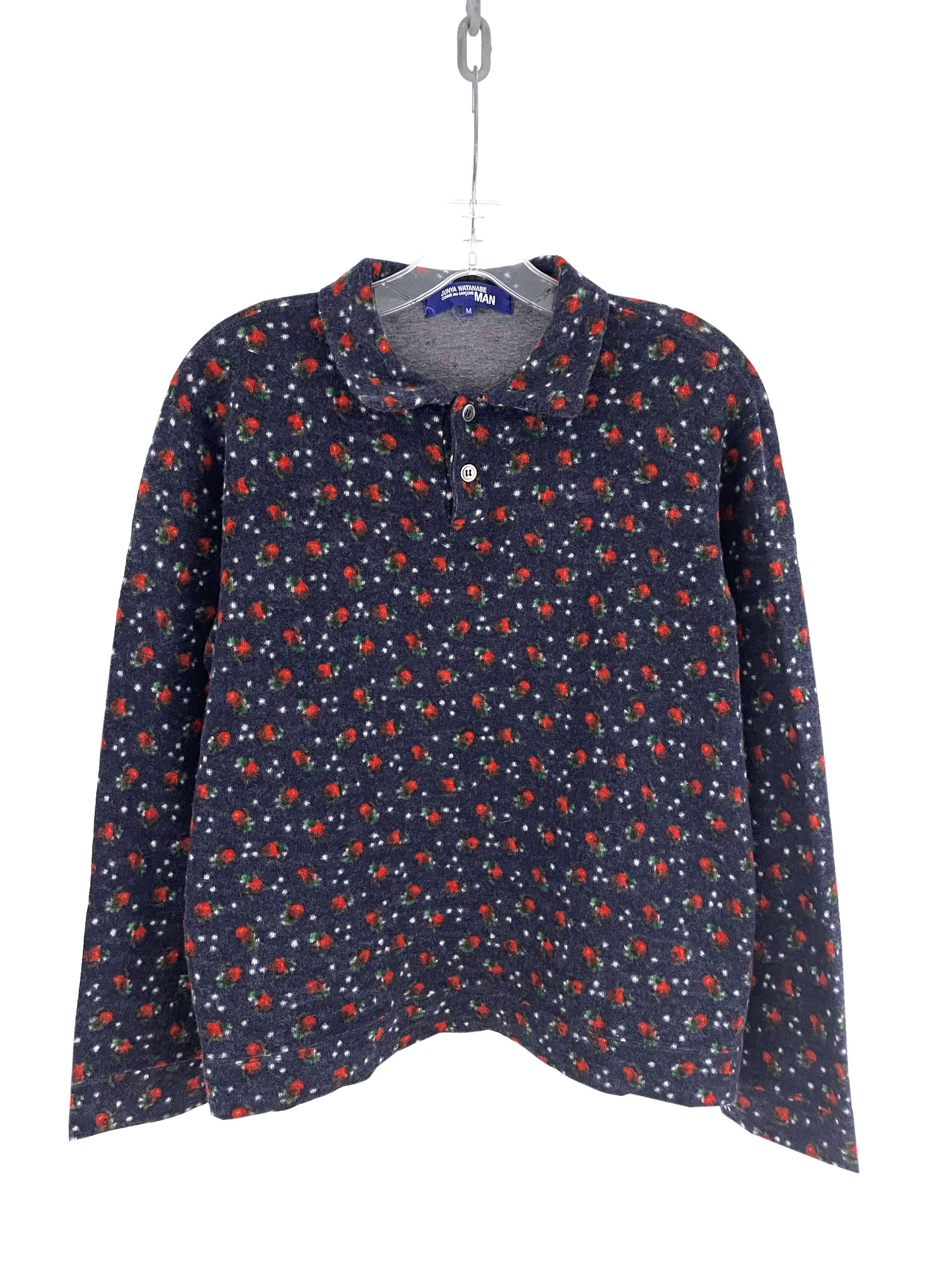 Junya Watanabe 2002 Floral Wool Buttonup Size US S / EU 44-46 / 1 - 1 Thumbnail
