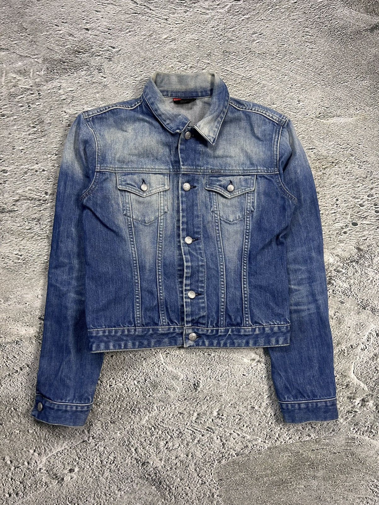 Diesel × Vintage Diesel denim jacket blue Size L / US 10 / IT 46 - 1 Thumbnail