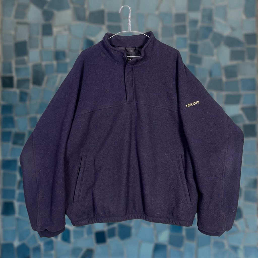 Footjoy VINTAGE FootJoy DryJoys Jacket Mens XL Fleece Golf 1/4 Zip Pullover Bomber USA Made Blue Solid Windbreaker Jacket Mens XL Blue FootJoy Size US XL / EU 56 / 4 - 1 Thumbnail