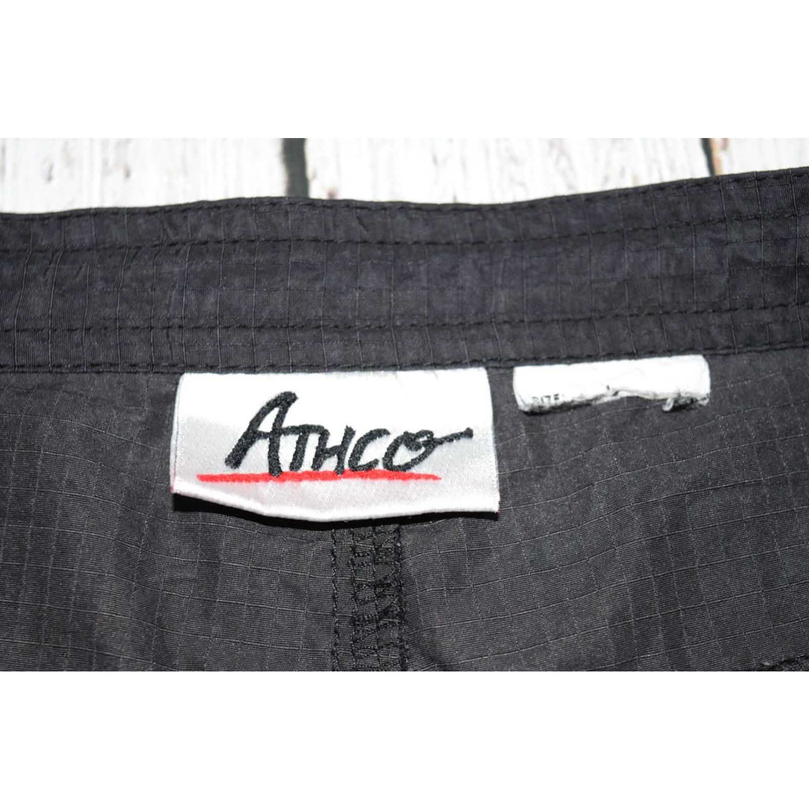 Vintage VINTAGE ATHCO Baggies Shorts Bottom Mens 36" Waist Black 80s 90s Drawstring Board Shorts Men Size US 33 - 4 Thumbnail