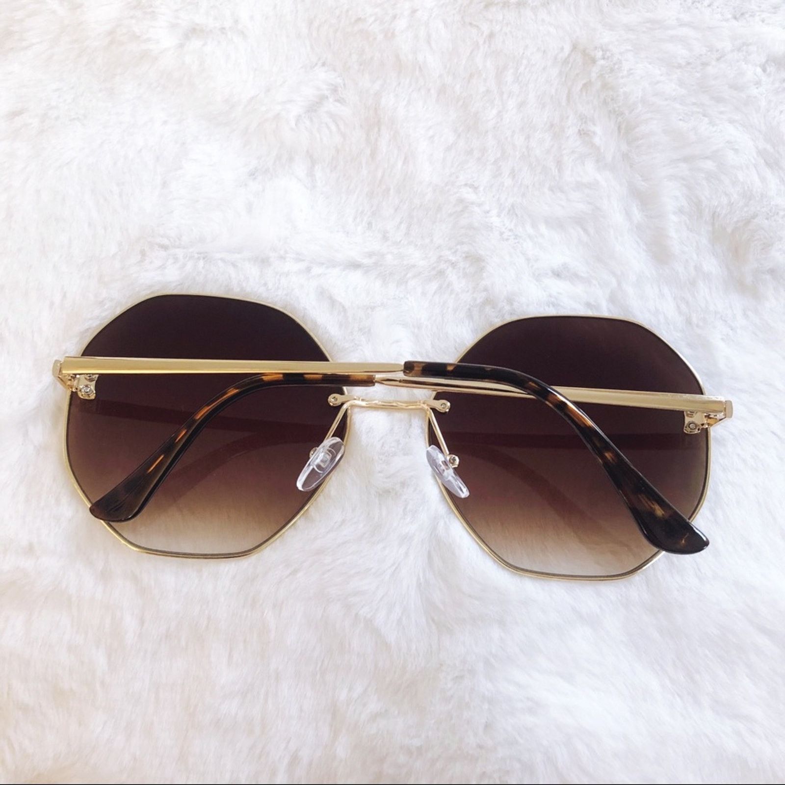 Other Ada Brown Round Geometric Fashion Sunglasses Size ONE SIZE - 8 Thumbnail