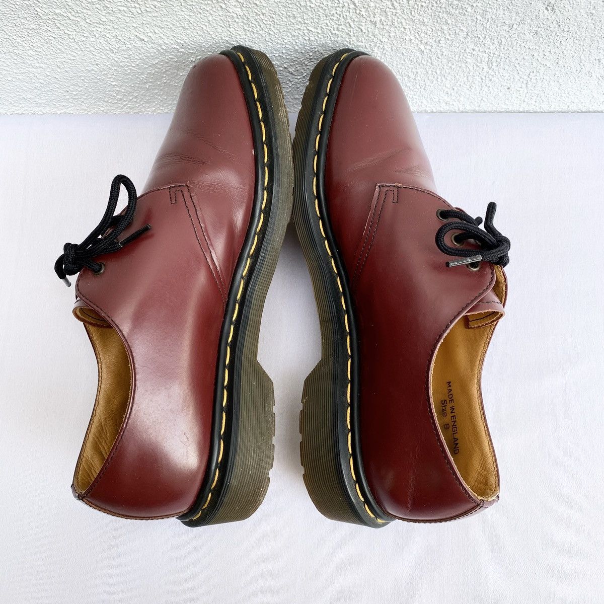 Other DR.MARTENS '1461' Low-Cut 3-Eyelet Cherry Red ENGLAND Size US 9 / EU 42 - 5 Thumbnail