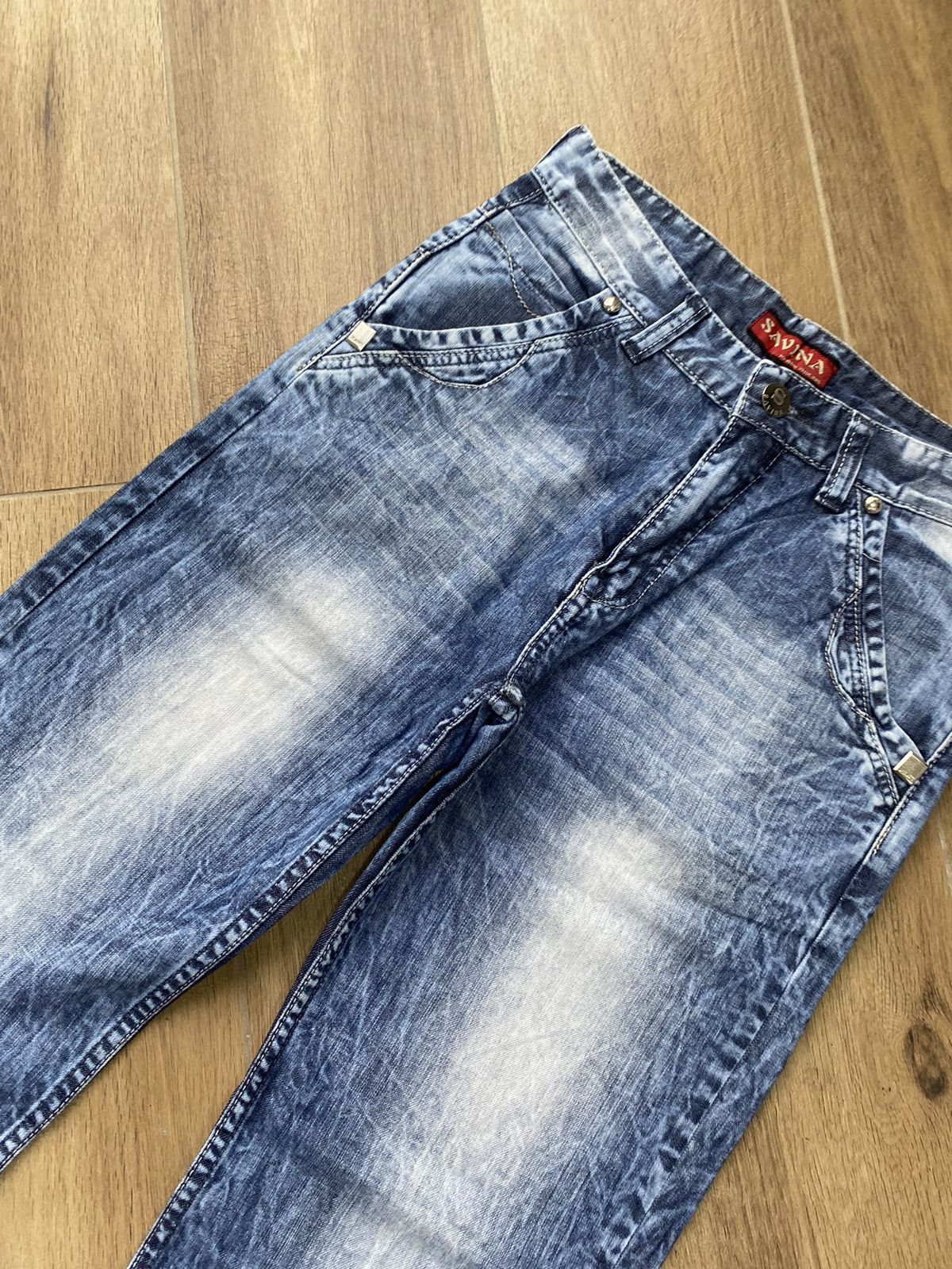 Vintage Vintage Avant Garde Jeans Washed Faded Jaoanese Y2K Wide Size US 30 / EU 46 - 7 Thumbnail