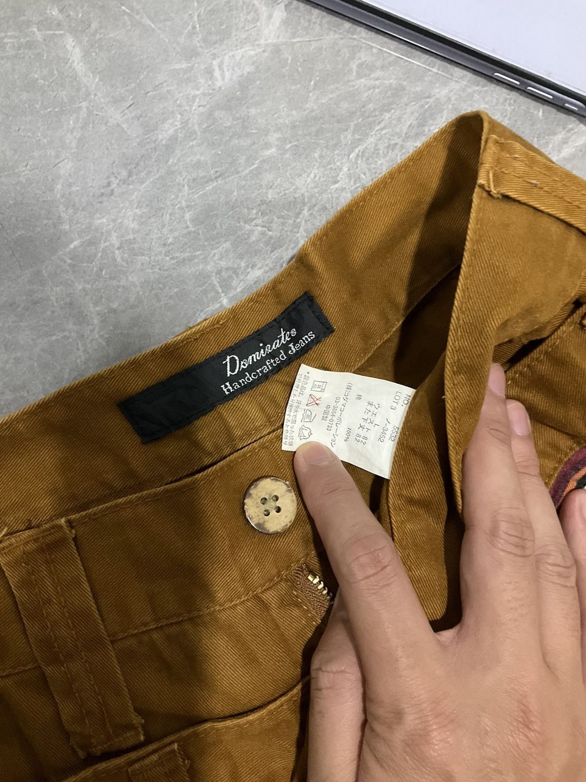 Japanese Brand Dominate Handcrafted Jeans Double Waisted Design Size US 33 - 3 Thumbnail