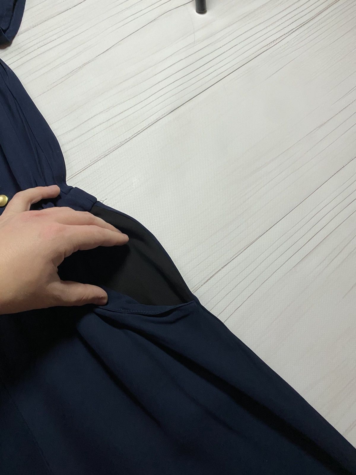 Sezane Sézane × La Redoute Minimal Navy Button Jumpsuit Size ONE SIZE - 11 Thumbnail