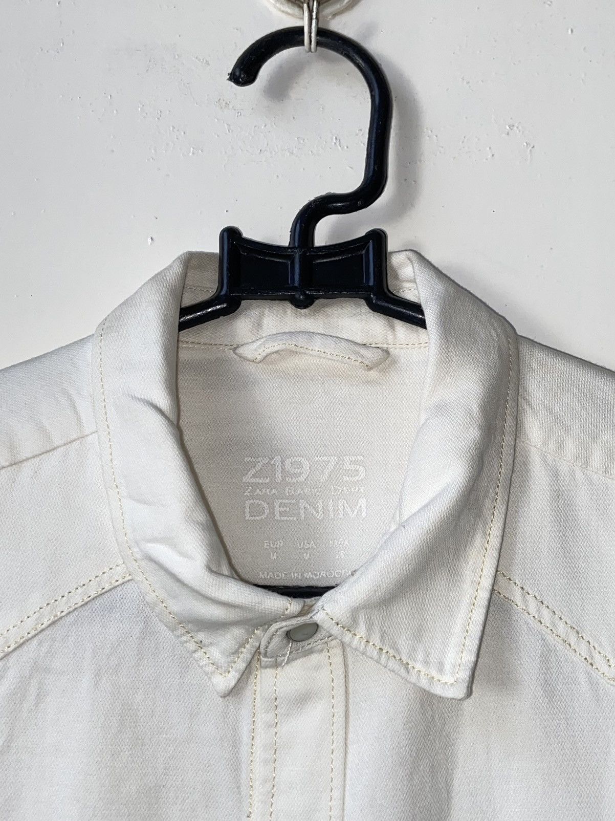 Zara ZARA BASIC DENIM White Shirt Size US XS / EU 42 / 0 - 4 Thumbnail