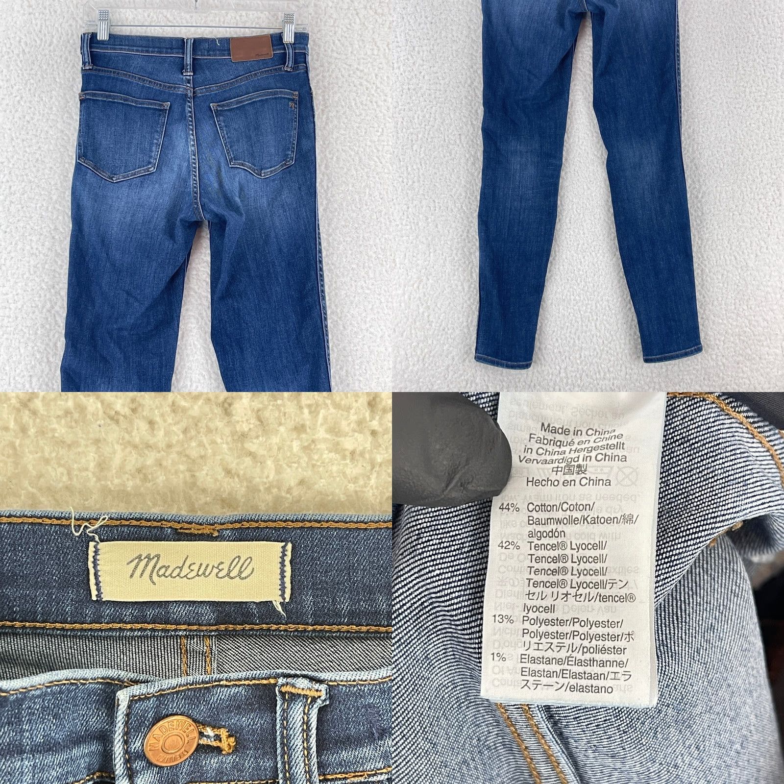 Madewell Madewell High-Rise Skinny Jeans Womens Size 26 Blue Denim Casual 10" Size 26" / US 2 / IT 38 - 9 Thumbnail