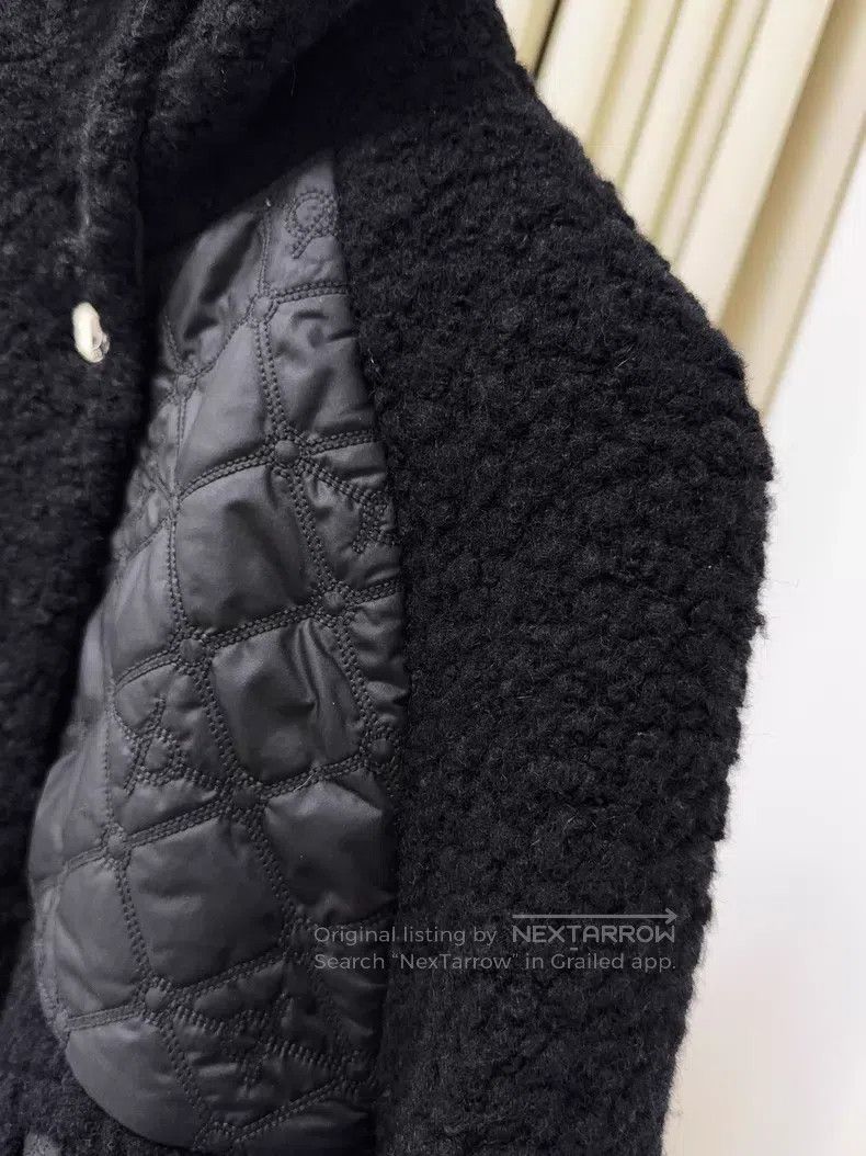 Hermes Hermes Black Teddy Fleece Patchwork Coat Jacket Size XS / US 0-2 / IT 36-38 - 3 Thumbnail
