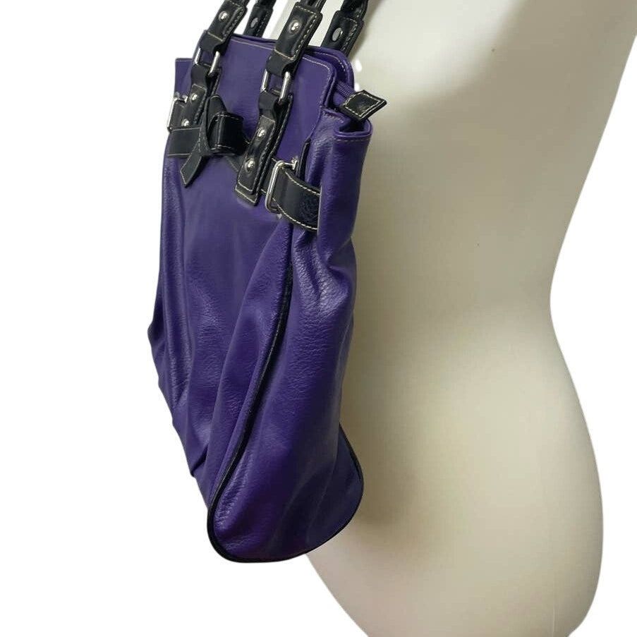 Other Rosetti Purple Faux Leather Braided Handle Handbag Purse Size ONE SIZE - 4 Thumbnail