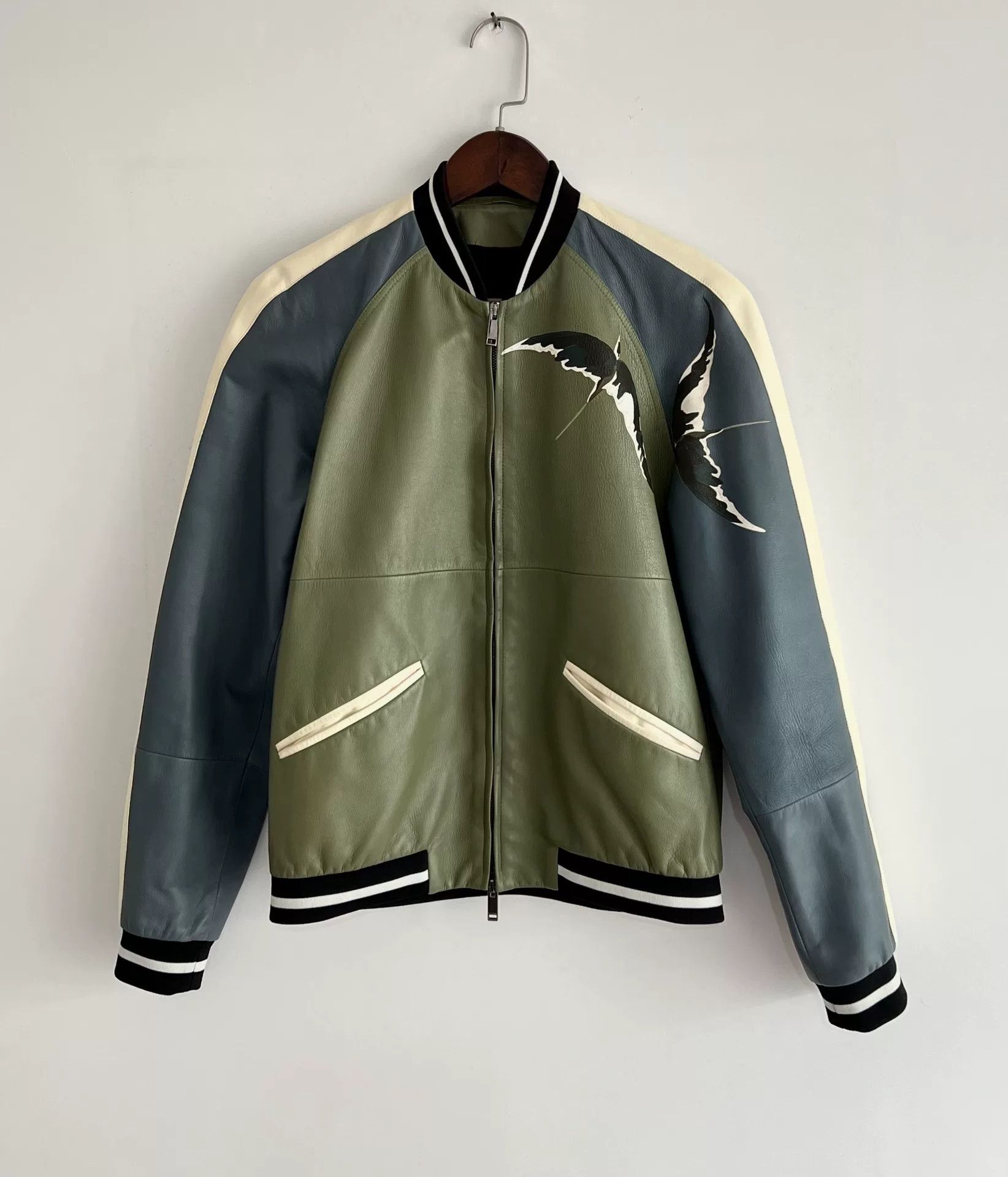 Valentino Valentino Runway Bird Leather Bomber Jacket Size US S / EU 44-46 / 1 - 1 Thumbnail