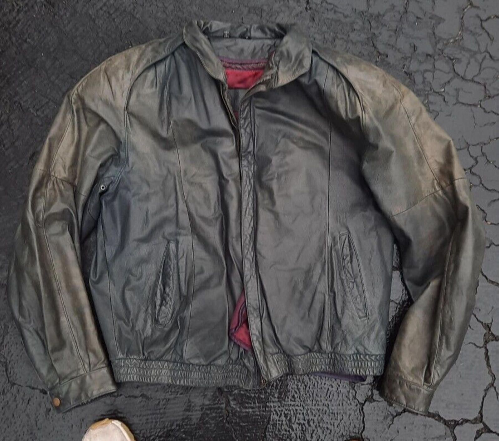 Designer Georgetown Leather Design Genuine Jacket Mens Black Vintage Size US M / EU 48-50 / 2 - 1 Thumbnail